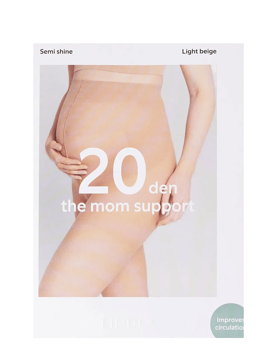 Lindex - MOM Medium support semi shine tights 20 denier - undertøj - light beige - 1