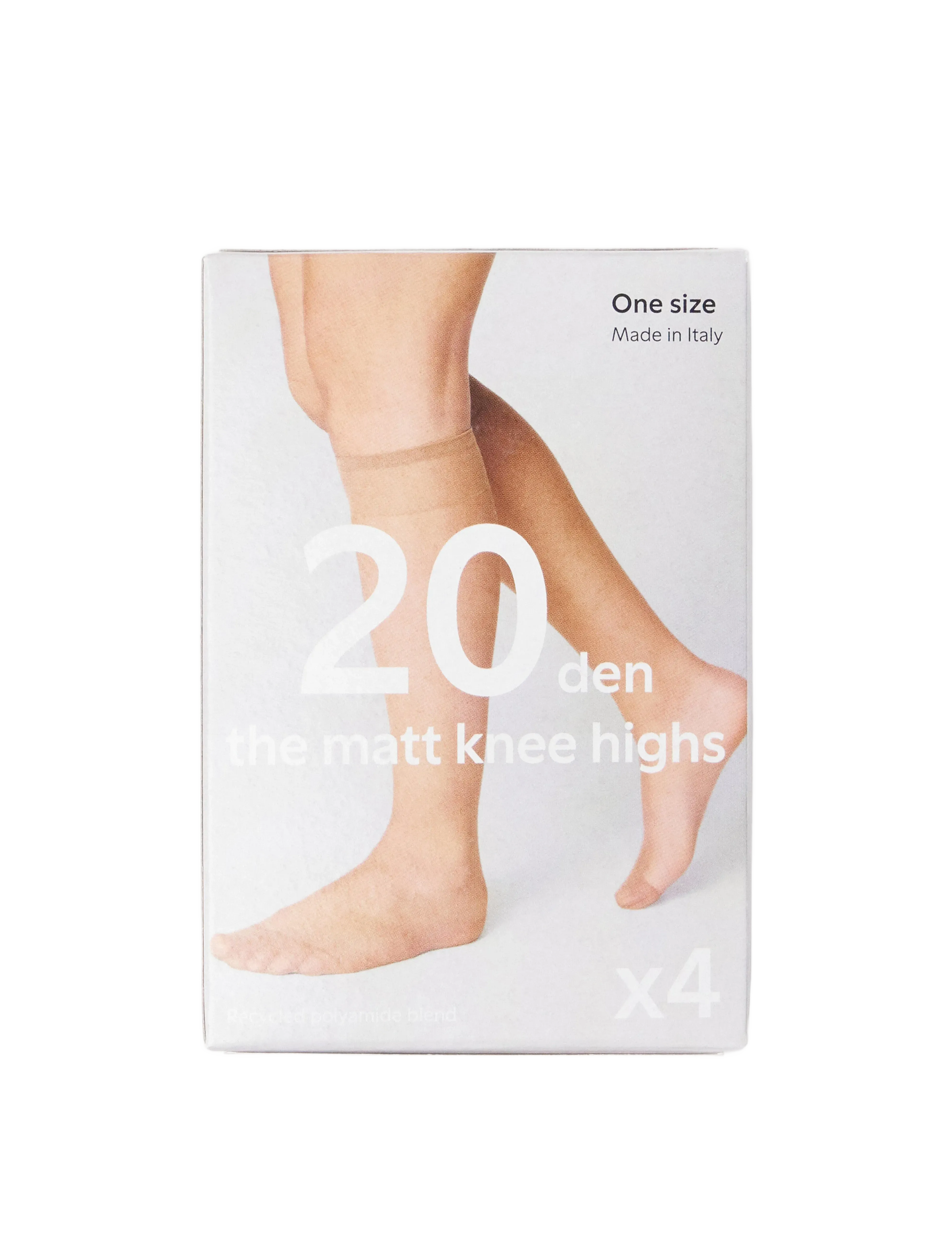 Lindex - 4-pack knee-high socks 20 denier - knæstrømper - beige - 2