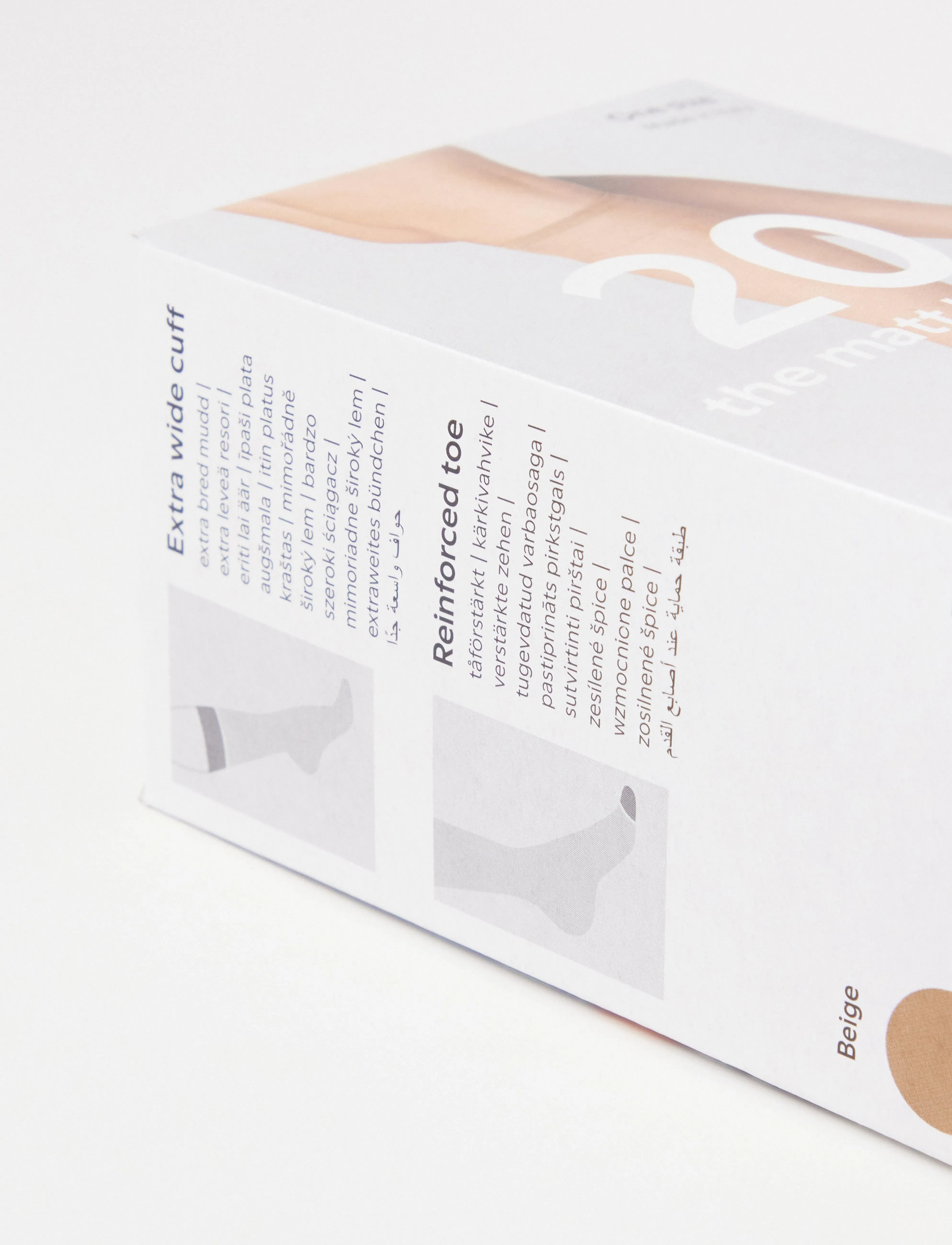 Lindex - 4-pack knee-high socks 20 denier - knæstrømper - beige - 4
