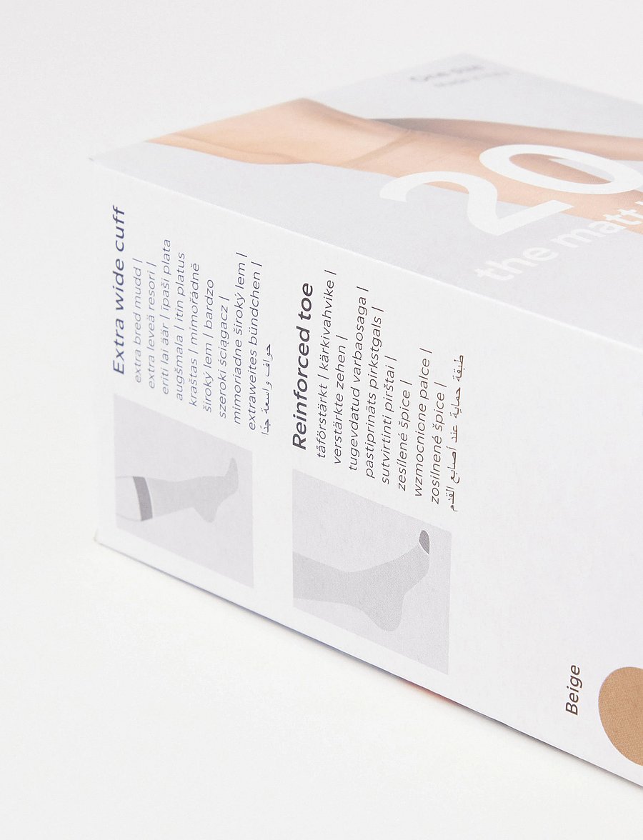 Lindex - 4-pack knee-high socks 20 denier - kniestrümpfe - beige - 4