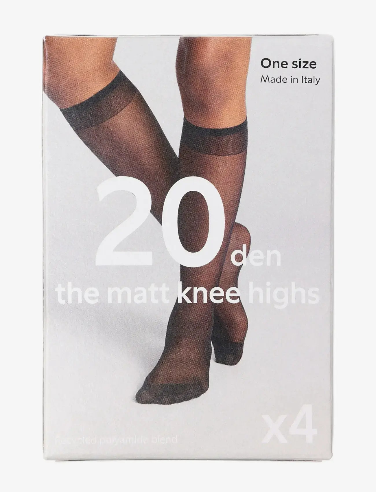 Lindex - knee high 20 den 4-p The matt - kniestrümpfe - black - 1