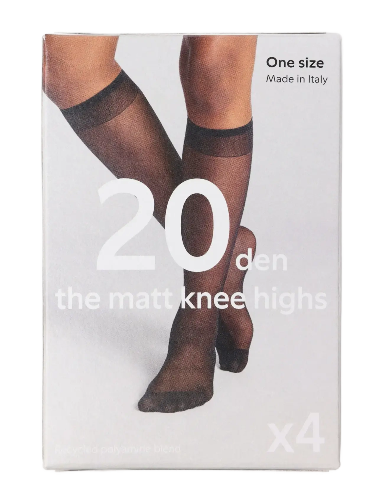 Lindex 4-pack knee-high socks 20 denier - Zeķes - BLACK / black