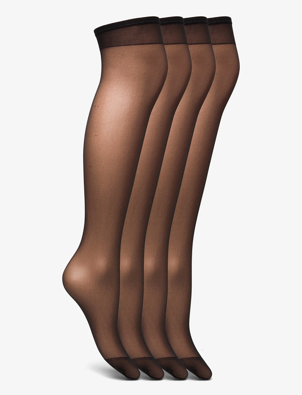 Lindex - knee high 20 den 4-p The matt - knæstrømper - black - 4