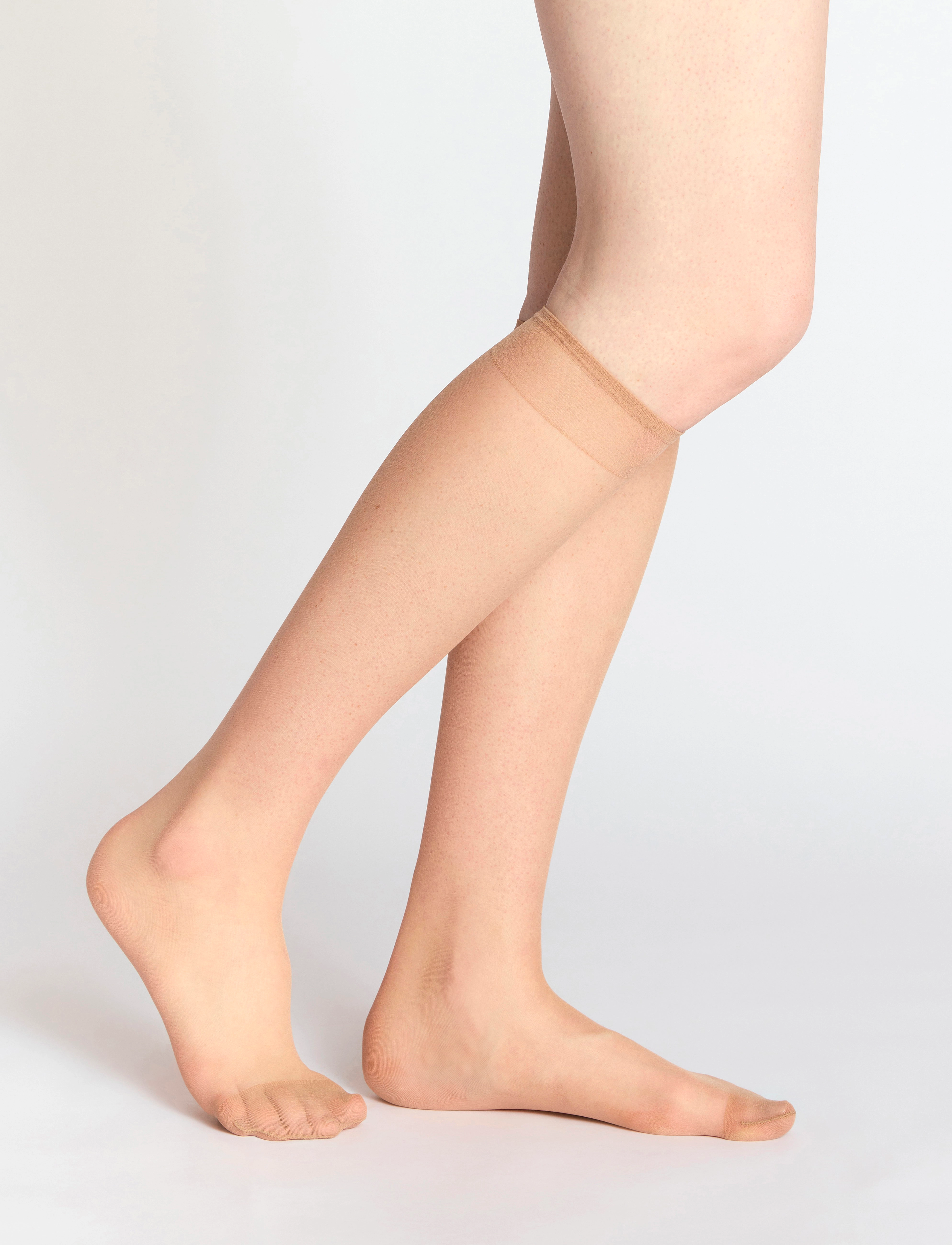 Lindex - 4-pack knee-high socks 20 denier - kniestrümpfe - light beige - 3