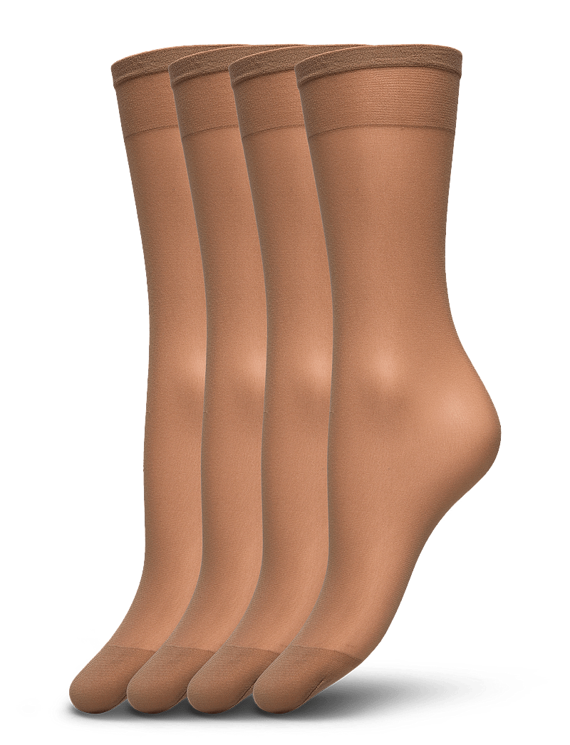 Lindex - Socks 20 den 4-p The matt - vanliga strumpor - beige - 1