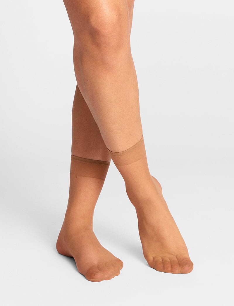 Lindex - Socks 20 den 4-p The matt - vanliga strumpor - beige - 0