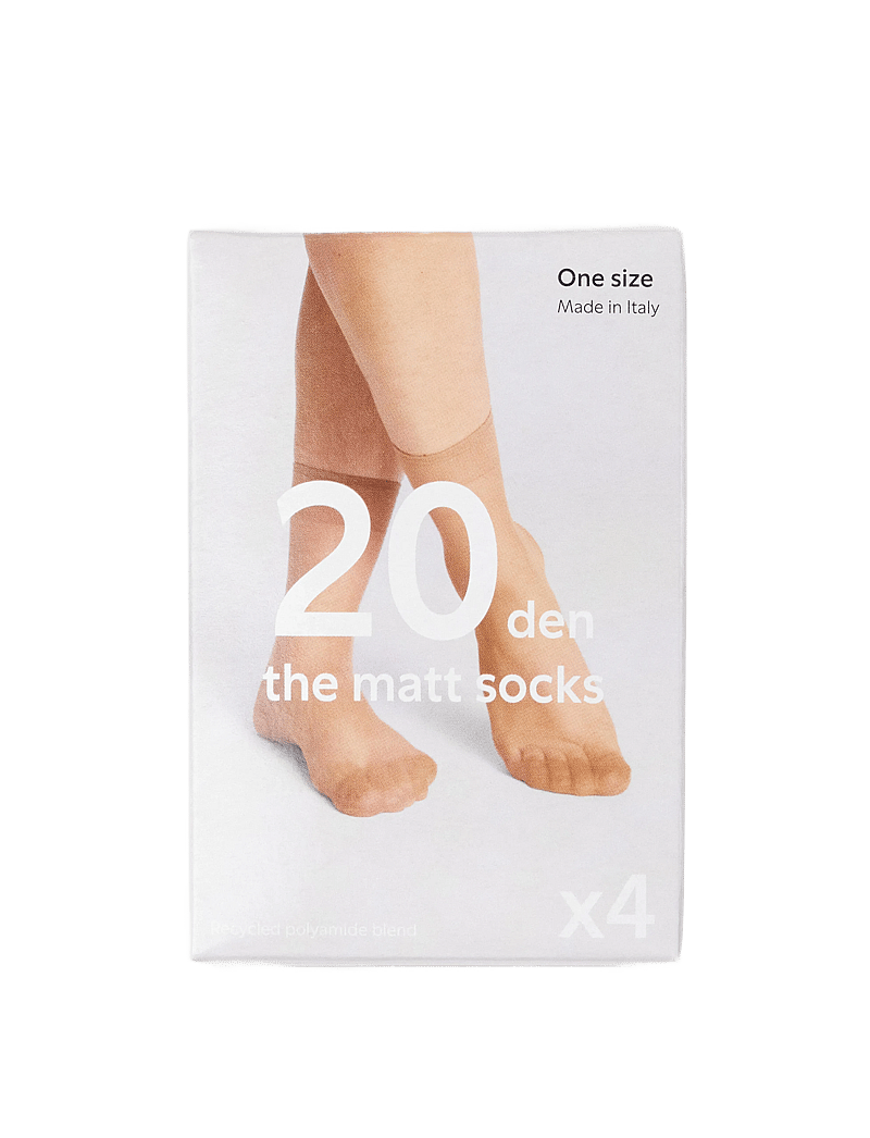 Lindex - Socks 20 den 4-p The matt - vanliga strumpor - beige - 3