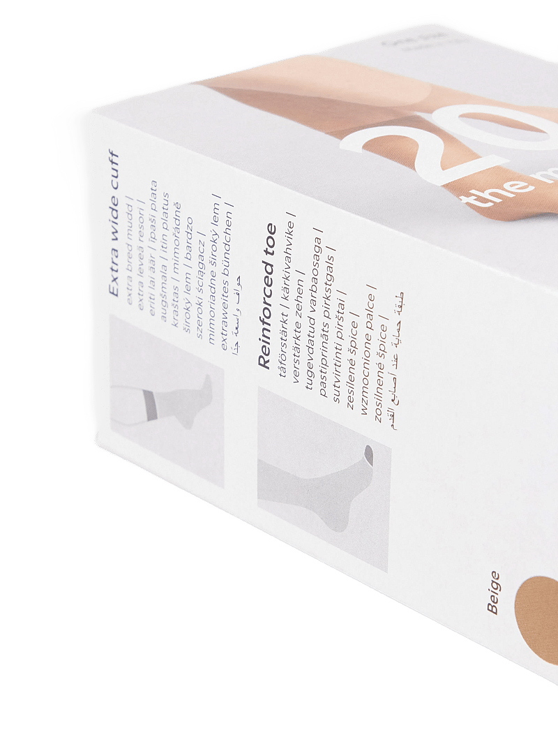 Lindex - Socks 20 den 4-p The matt - vanliga strumpor - beige - 4