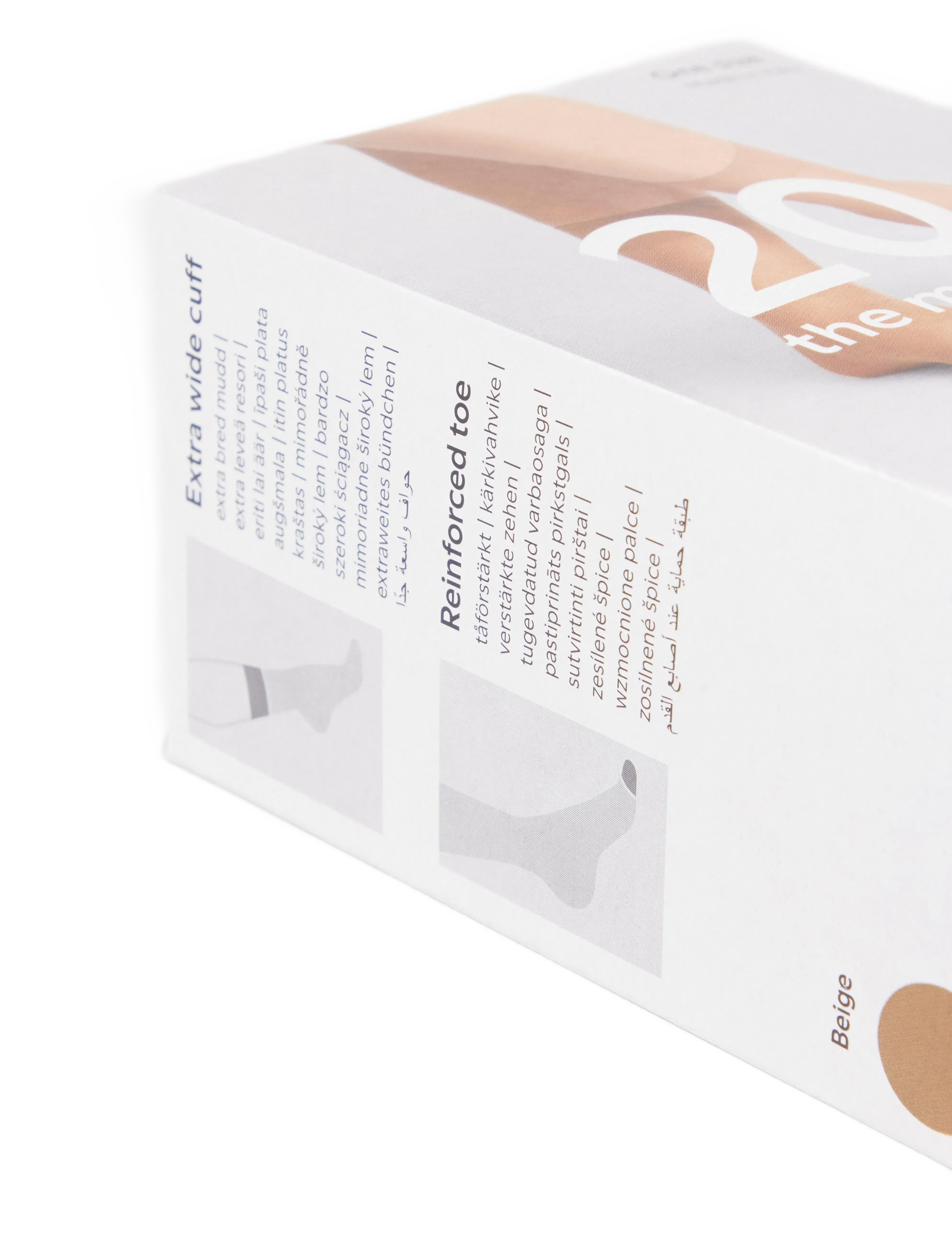 Lindex - 4-pack socks 20 denier - klassikalised sokid - beige - 4