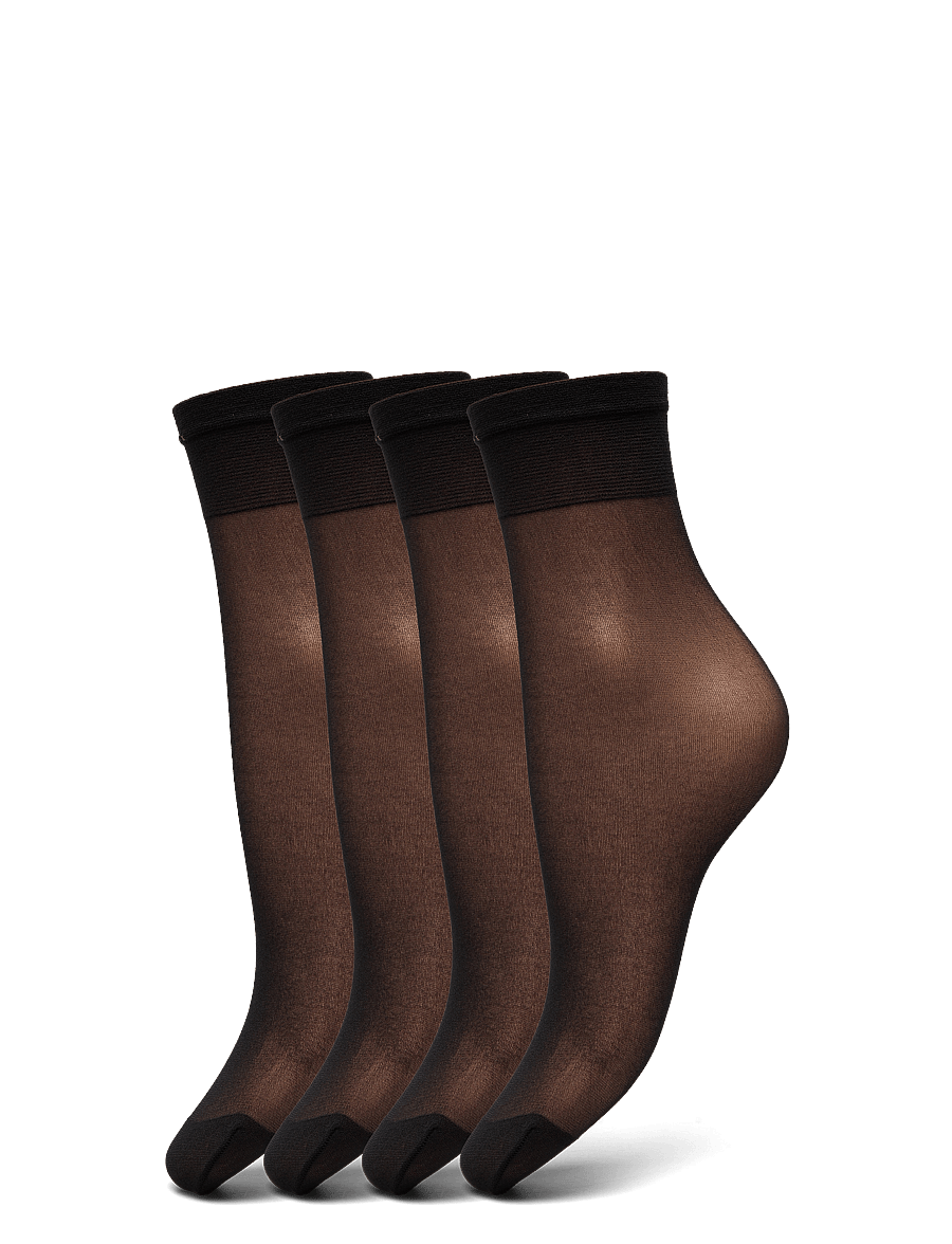 Lindex - 4-pack socks 20 denier - normale socken - black - 1