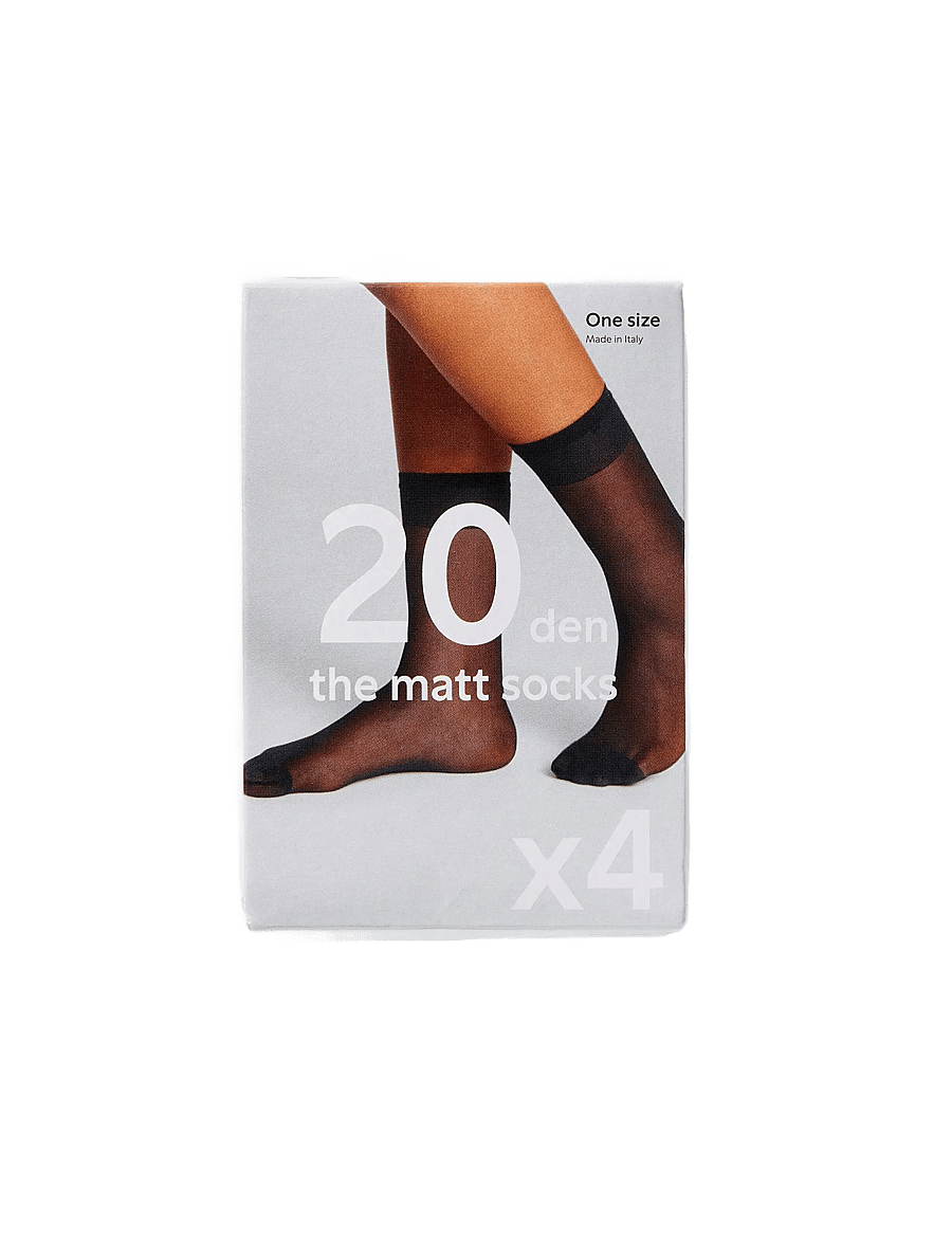 Lindex - 4-pack socks 20 denier - normale socken - black - 2