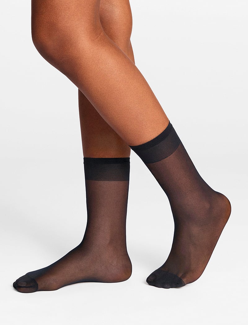 Lindex - Socks 20 den 4-p The matt - vanliga strumpor - black - 0