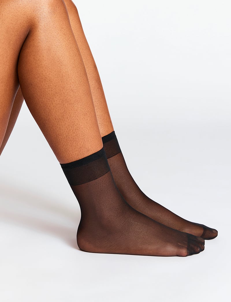 Lindex - Socks 20 den 4-p The matt - vanliga strumpor - black - 3