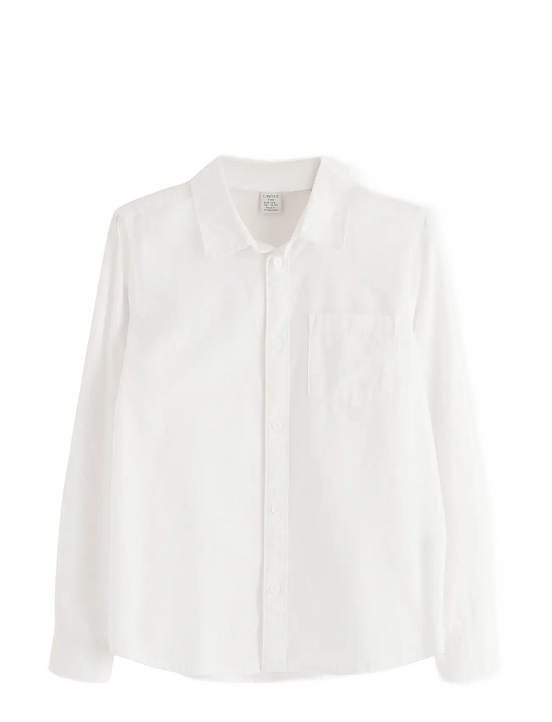Lindex - Shirt oxford - långärmade skjortor - white - 1