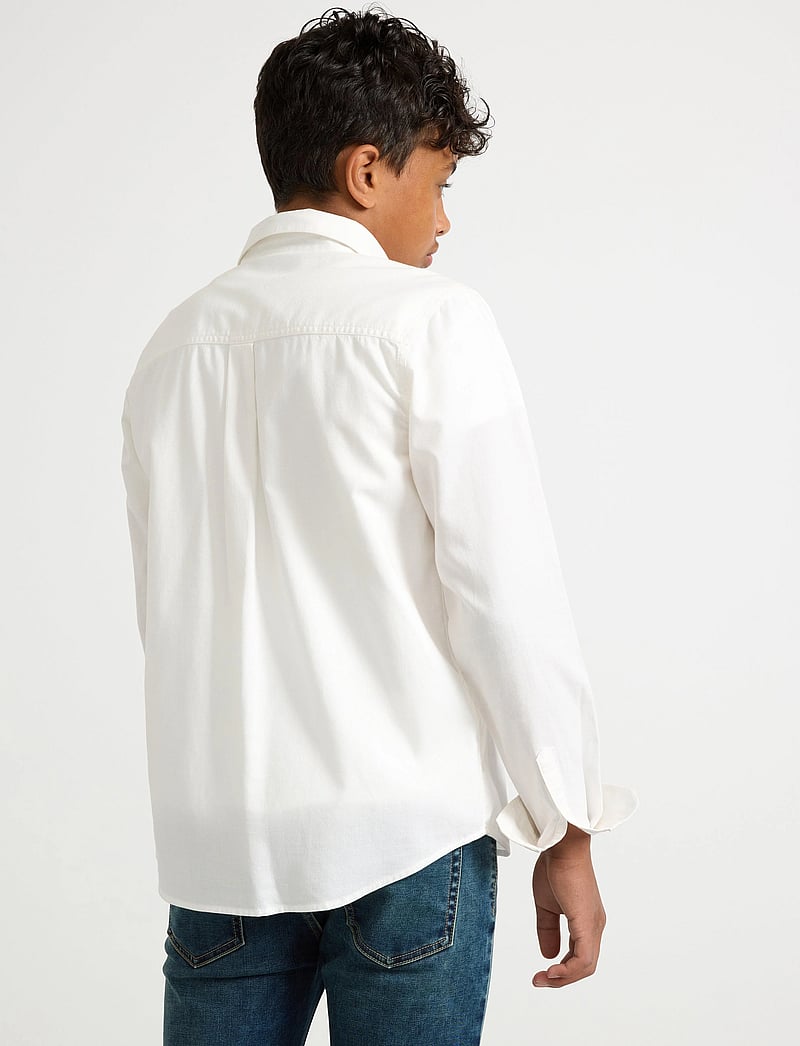 Lindex - Shirt oxford - långärmade skjortor - white - 3