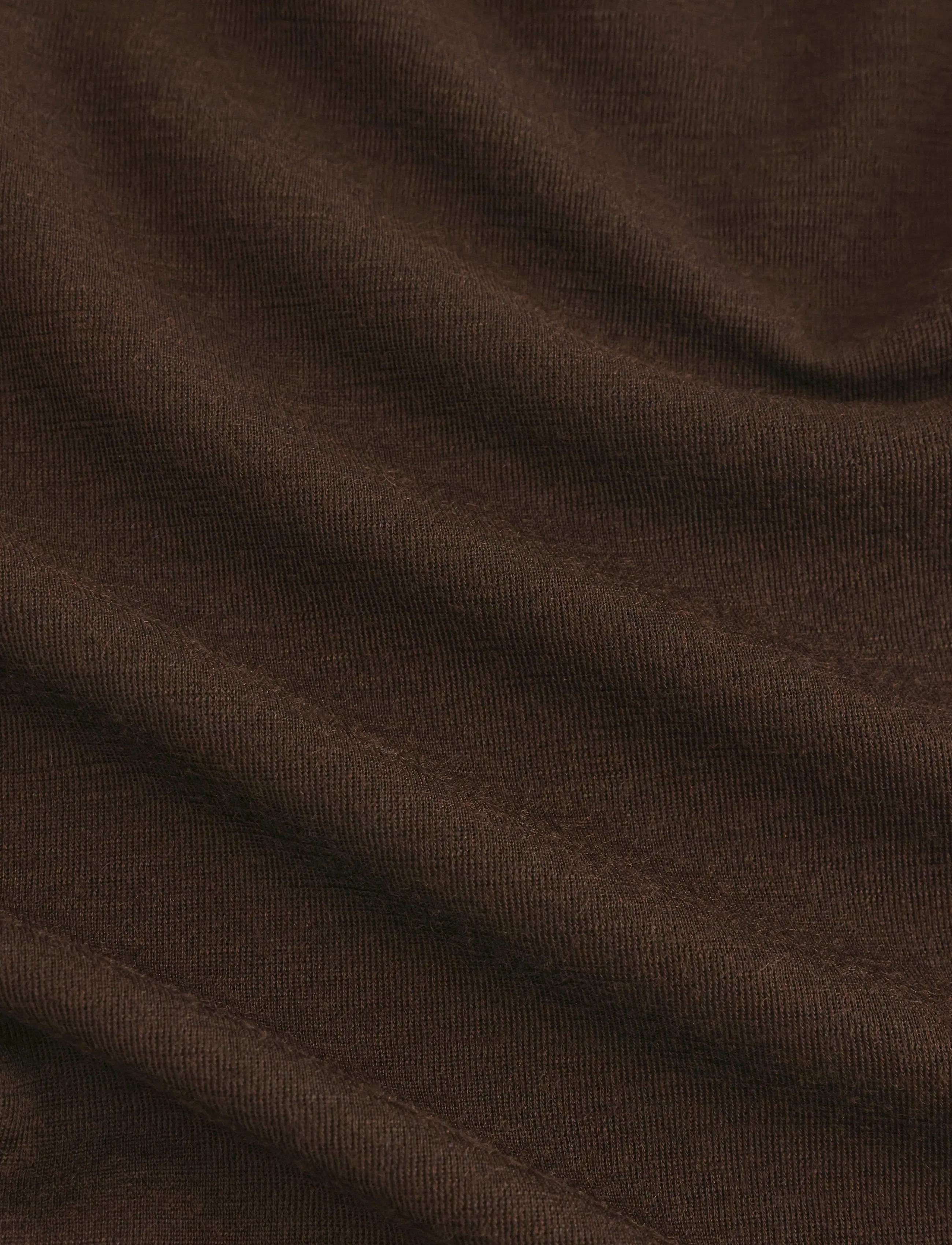 Lindex - Long sleeve top in merino wool - overdele - dark brown - 2