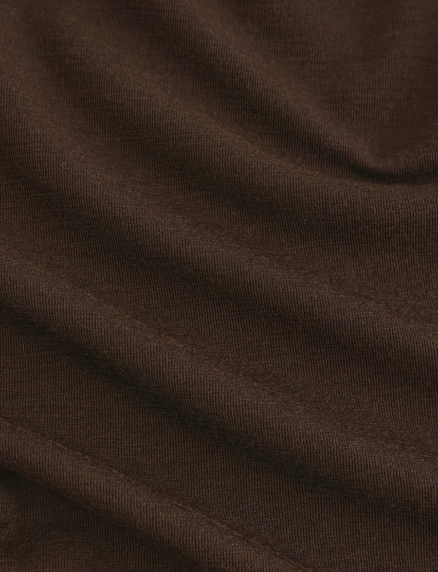 Lindex - Long sleeve top in merino wool - overdele - dark brown - 2