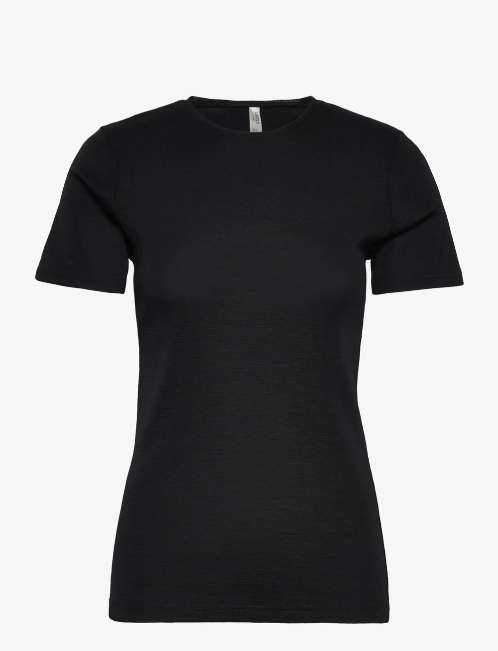 Lindex - Top merino wool SS - t-shirts - black - 1