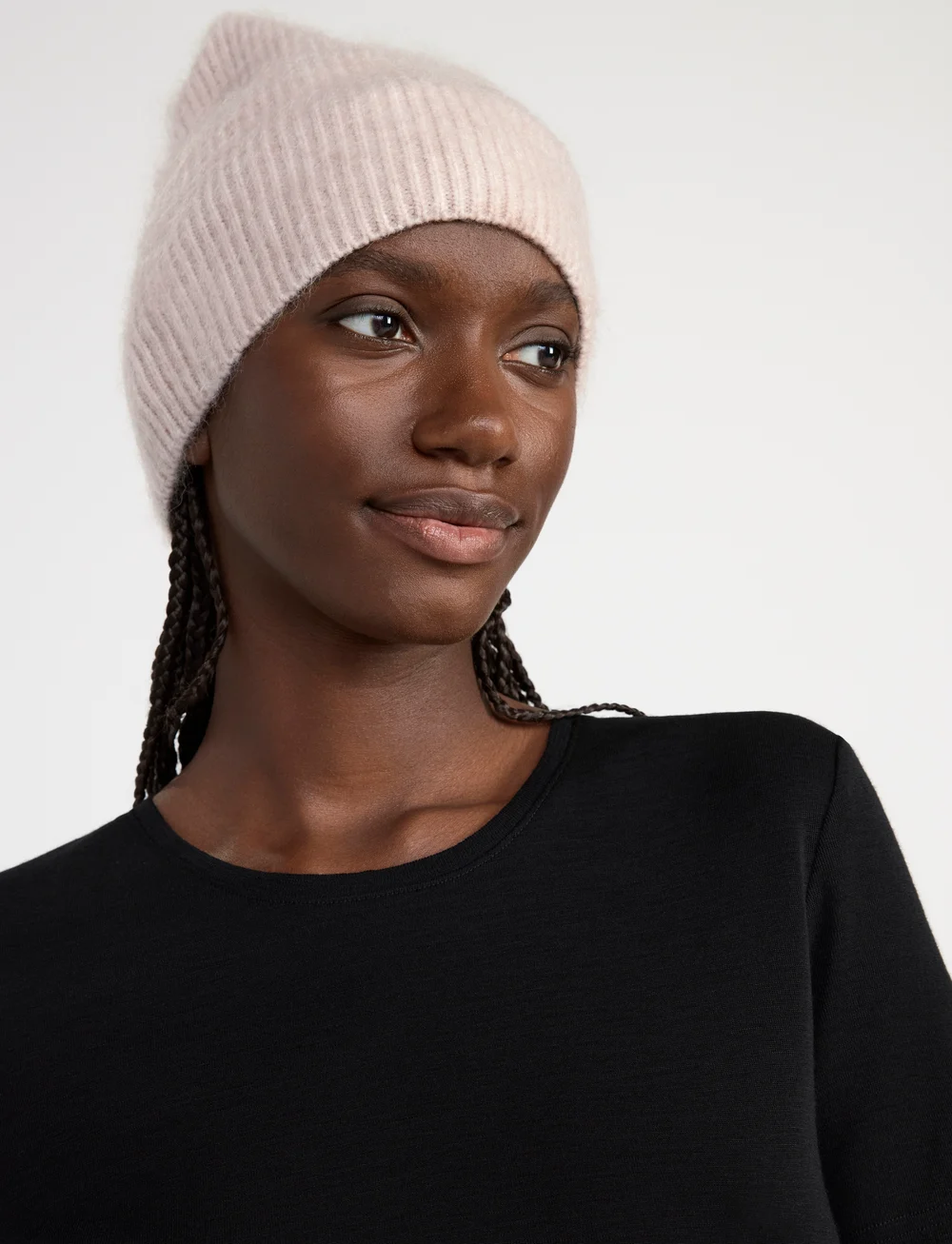 Lindex - Top merino wool SS - t-shirts - black - 5
