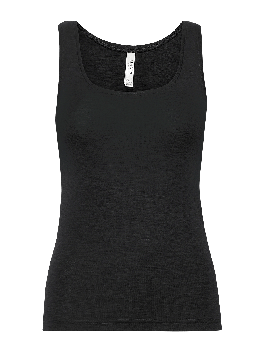 Lindex - Tank top in merino wool - tanktops - black - 1