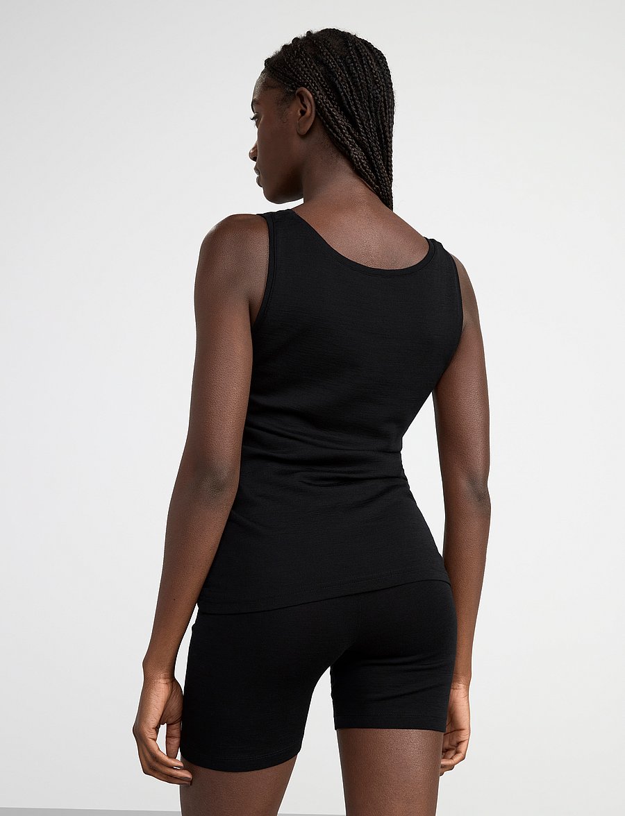 Lindex - Tank top in merino wool - tanktops - black - 5