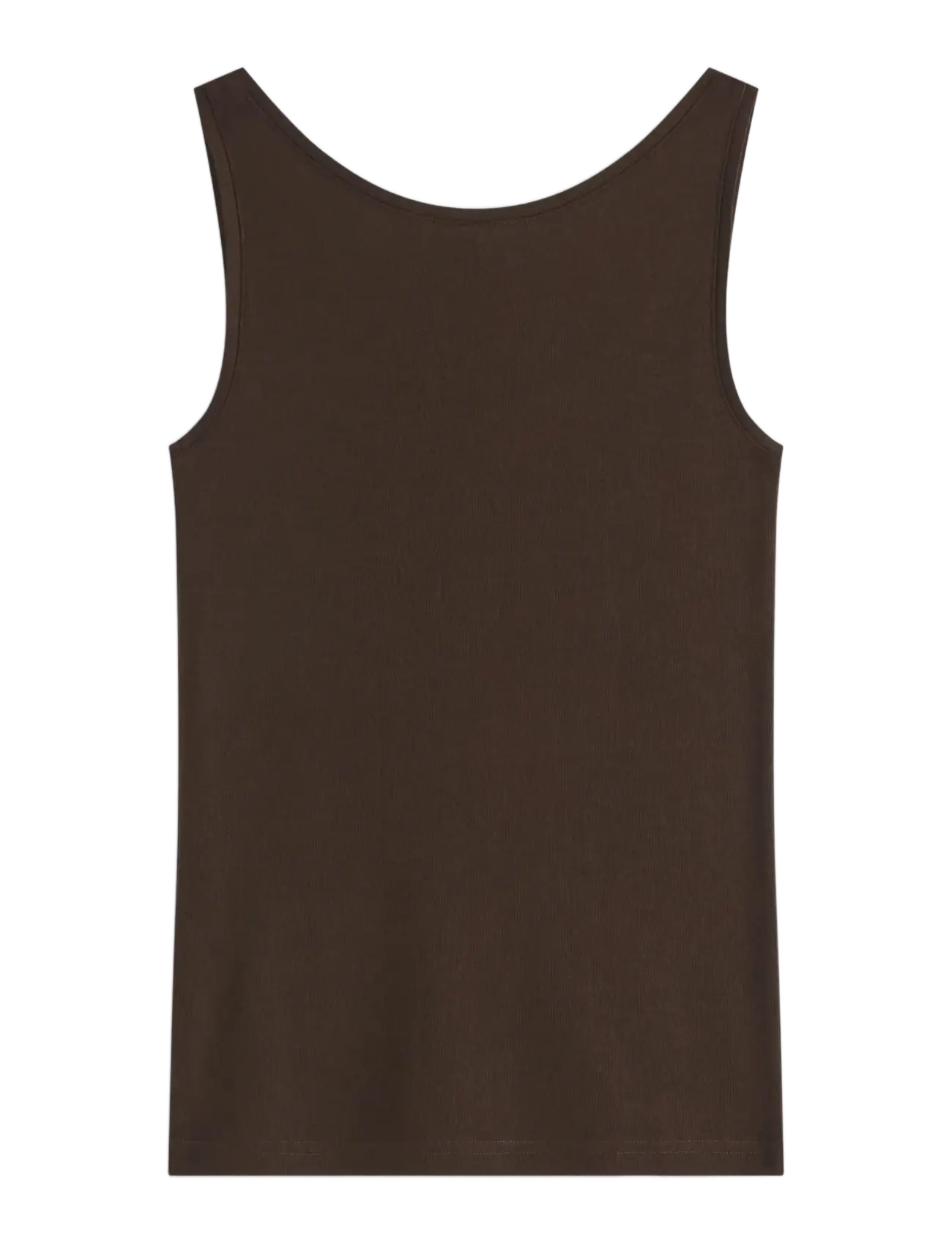 Lindex - Tank top in merino wool - tanktops - dark brown - 1