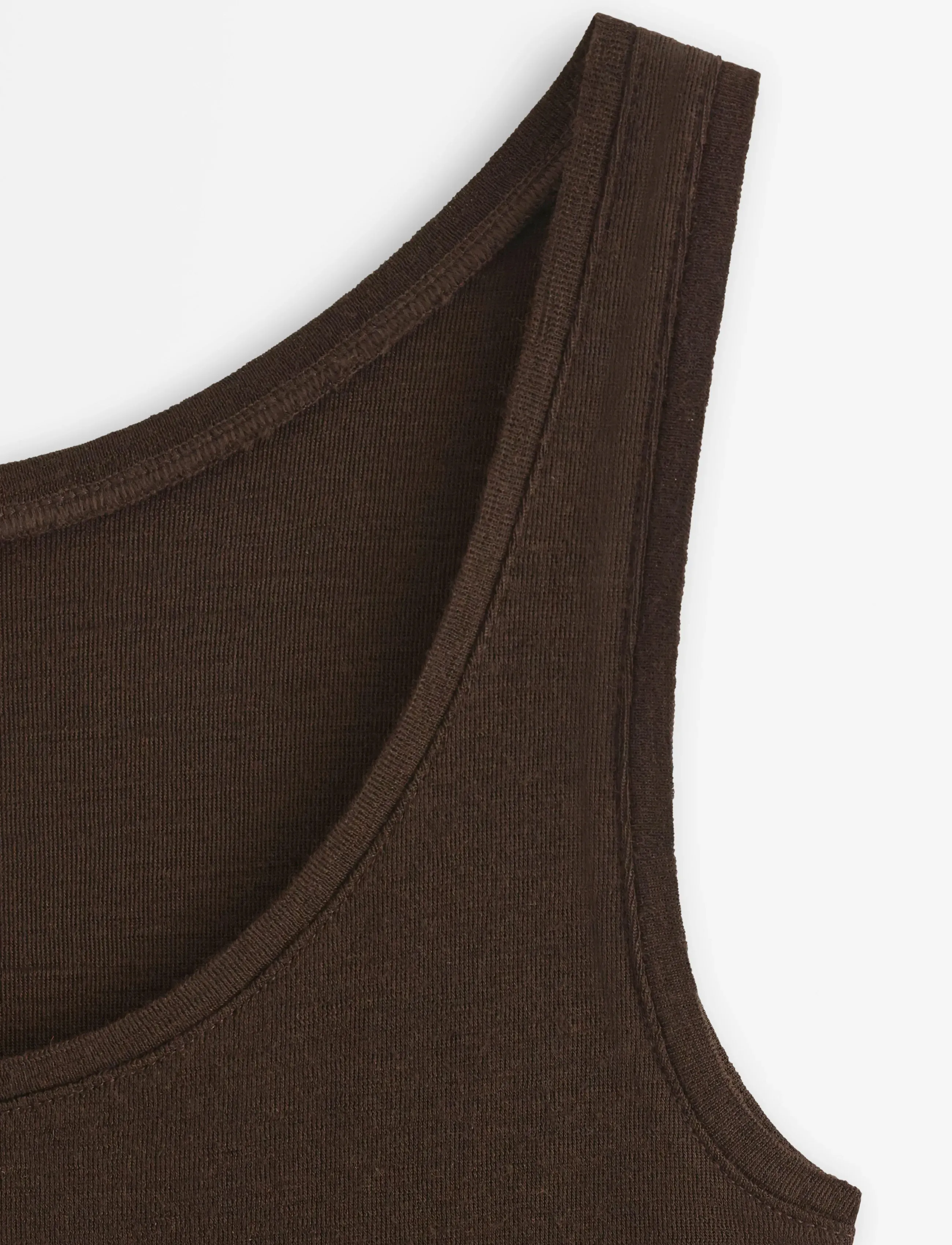 Lindex - Tank top in merino wool - tanktops - dark brown - 2