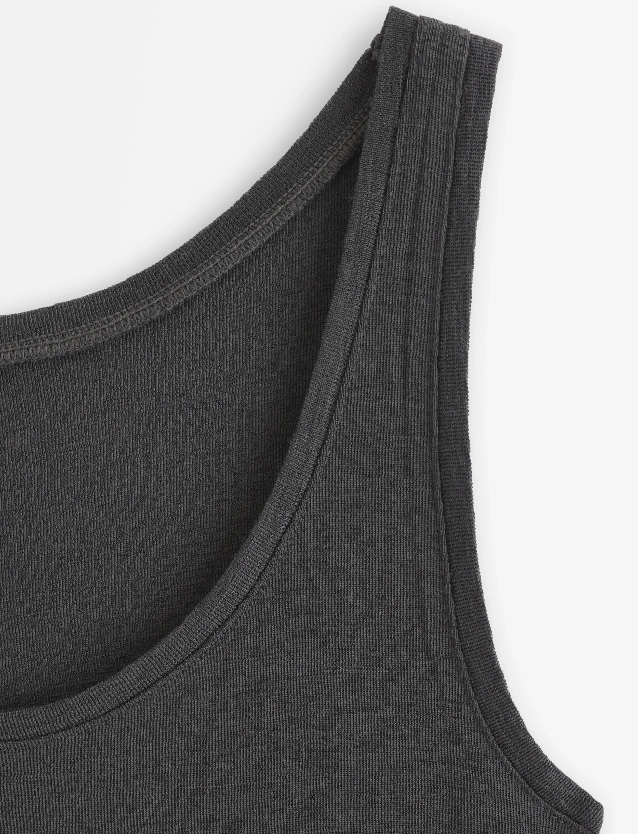 Lindex - Tank top in merino wool - tanktops - dark dusty grey - 2