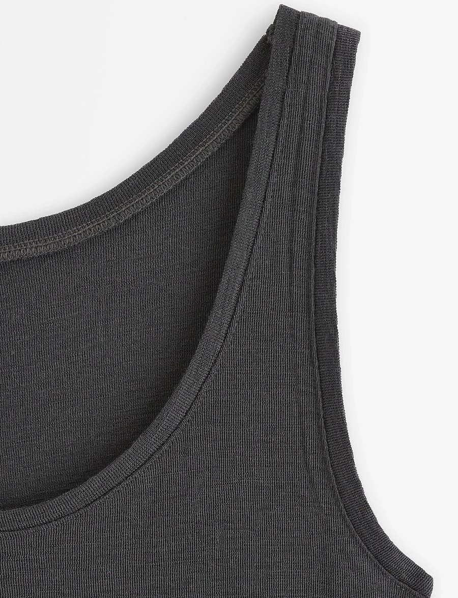 Lindex - Tank top in merino wool - tanktops - dark dusty grey - 2