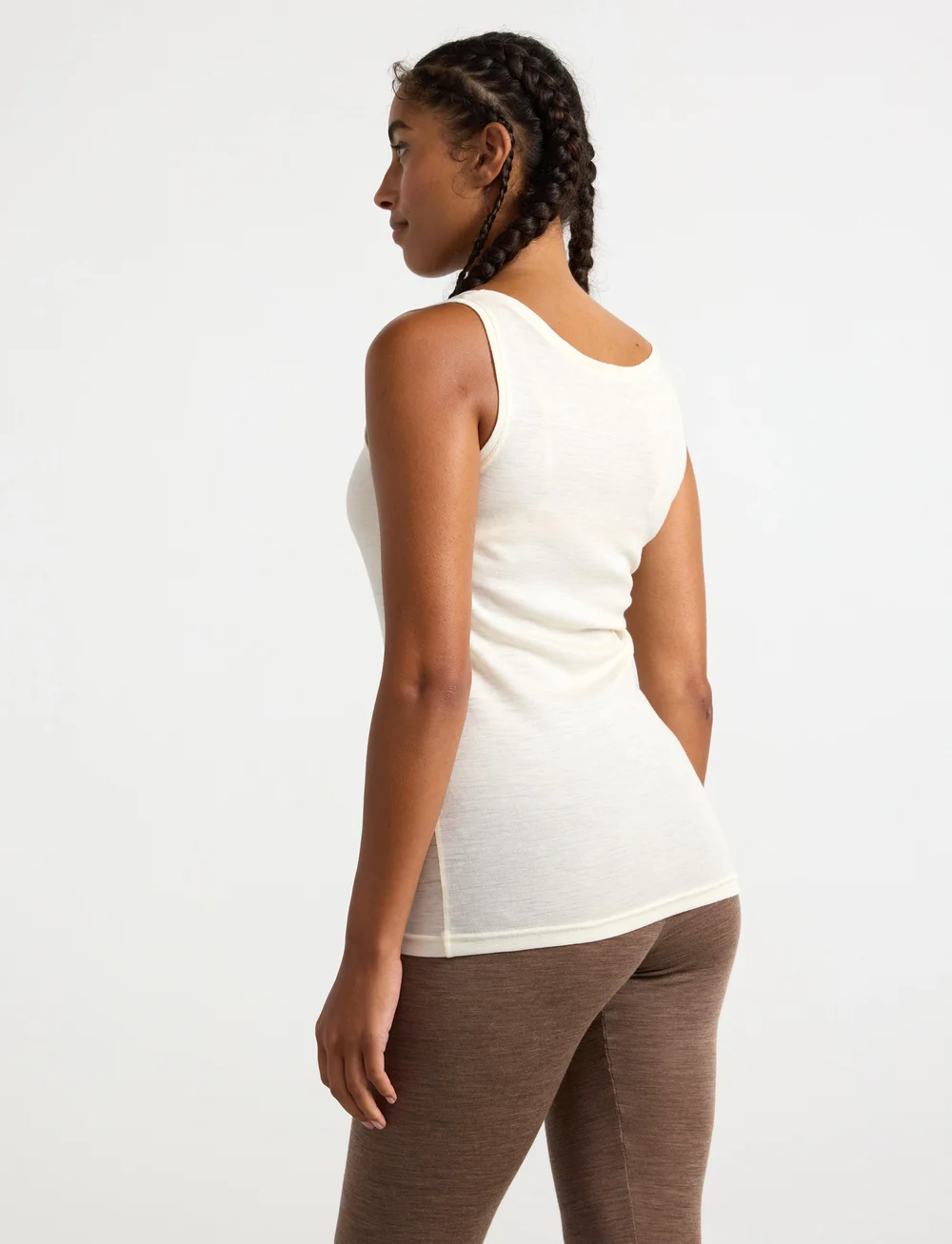 Lindex - Camisole merino wool - tanktops - light dusty white - 3