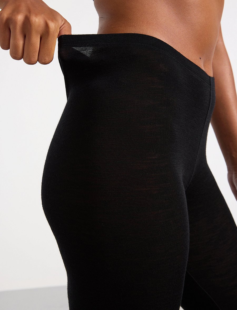 Lindex - Leggings in merino wool - leggings - black - 4