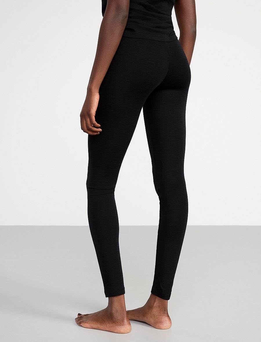 Lindex - Leggings in merino wool - leggings - black - 5