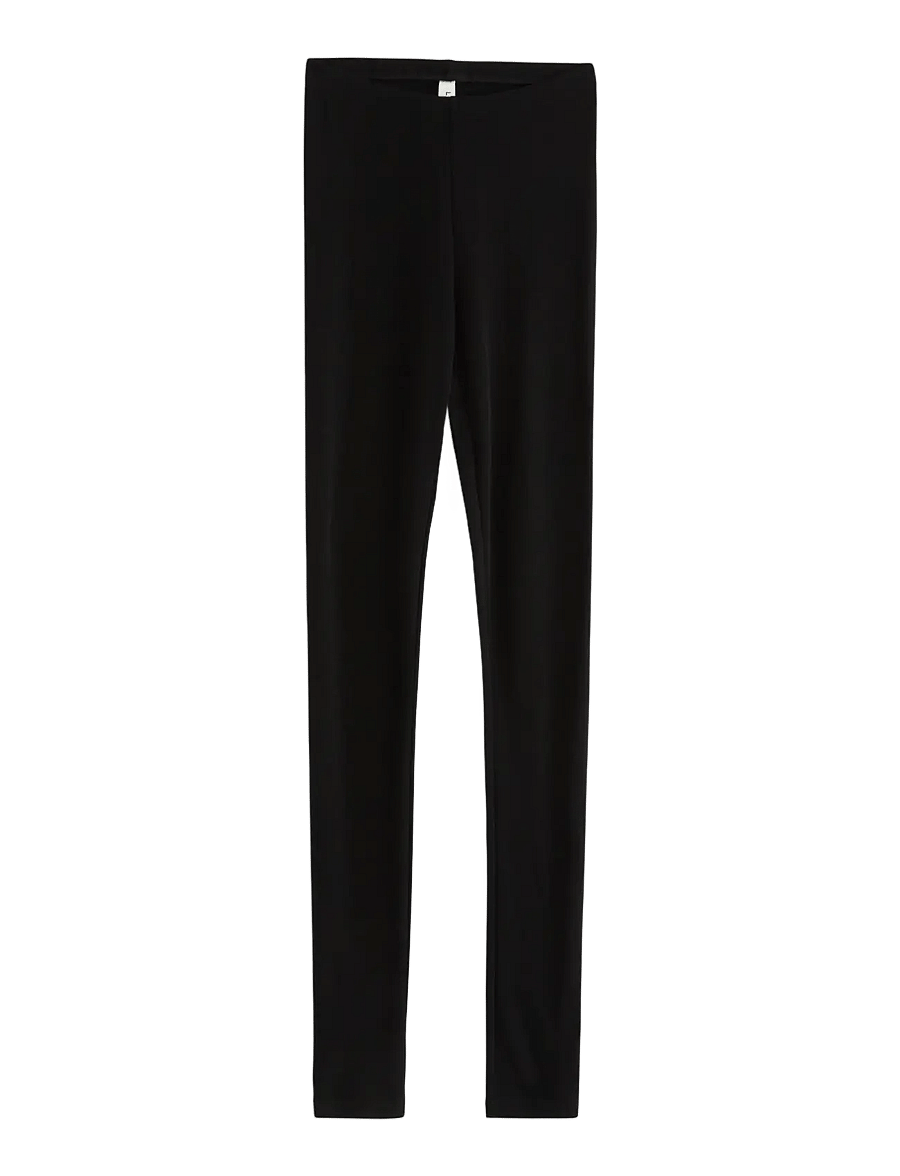 Lindex - Leggings in merino wool - black - 1