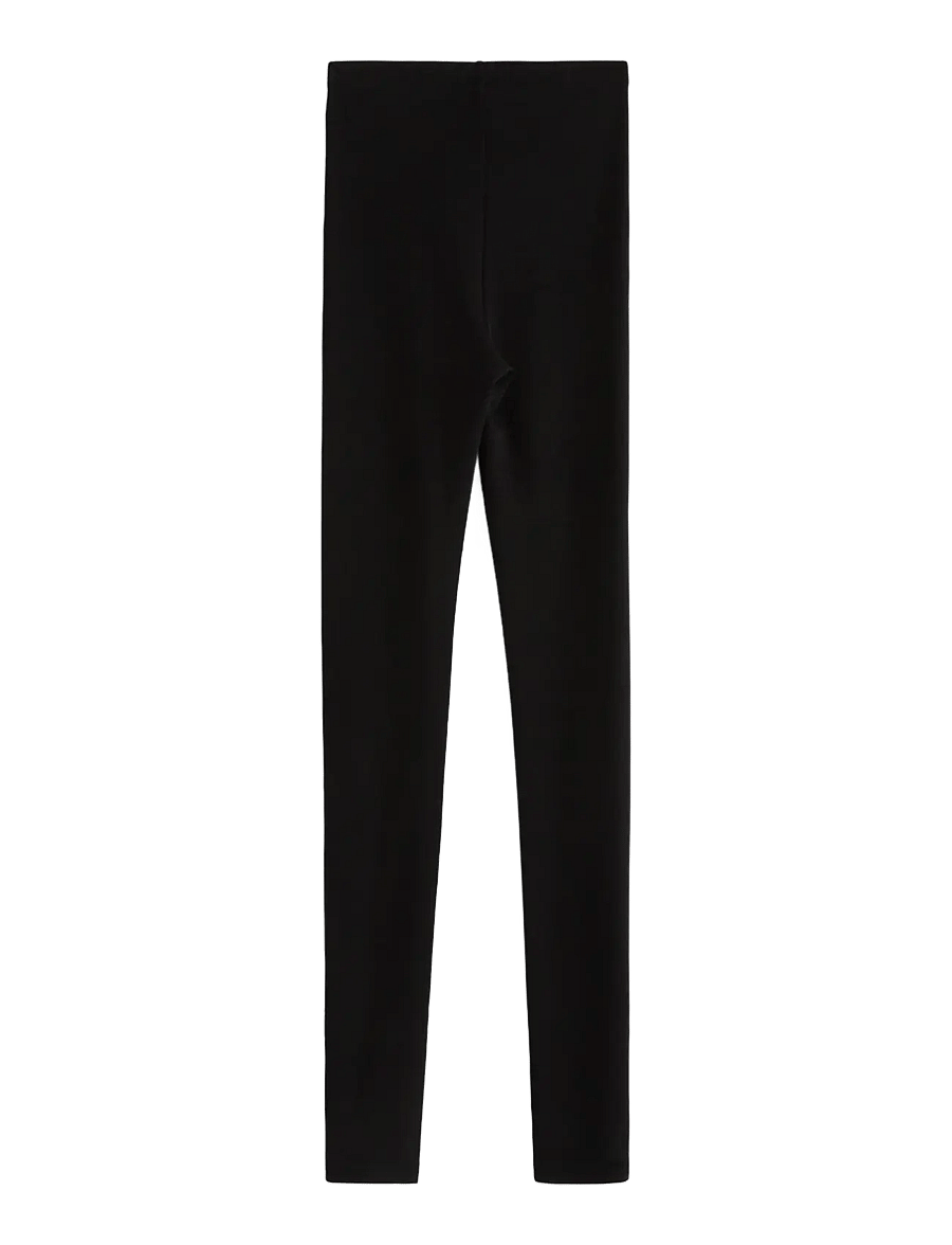 Lindex - Leggings in merino wool - black - 2