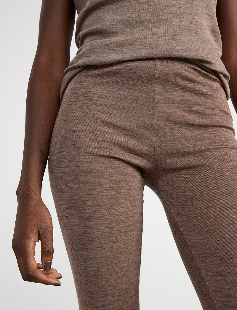 Lindex - Leggings merino wool - leggings - brown melange - 5