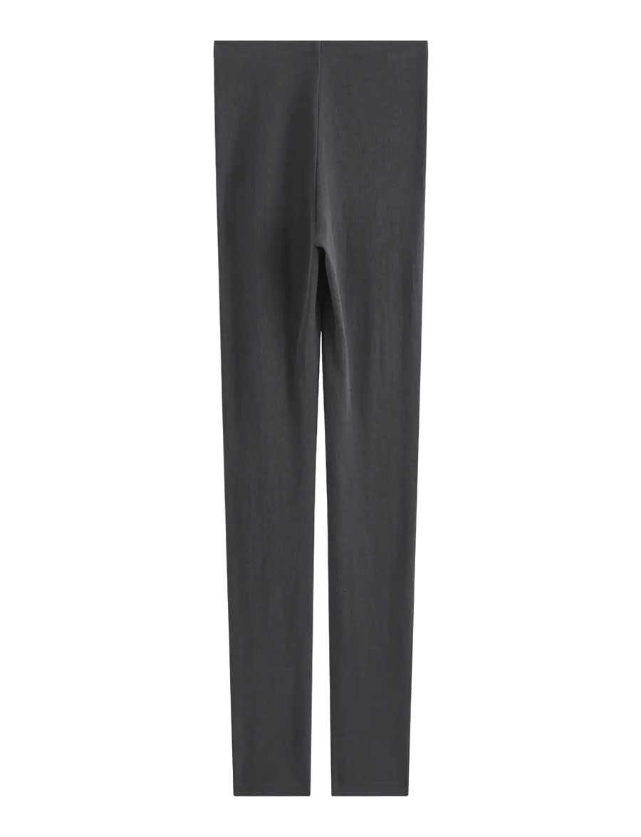 Lindex - Leggings in merino wool - leggings - dark dusty grey - 1