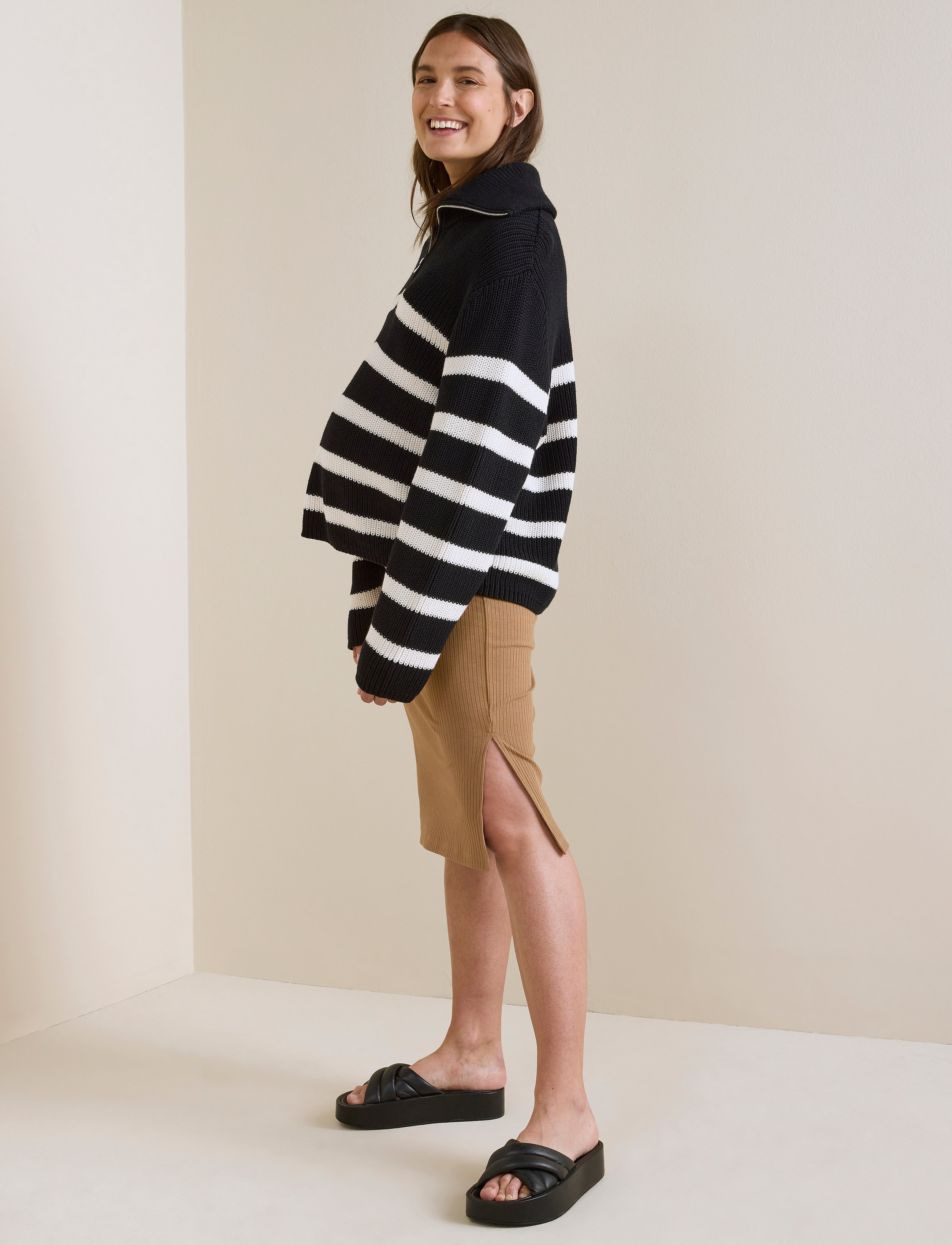Lindex Skirt Mom Linda Rib midikjolar dam – bild 4