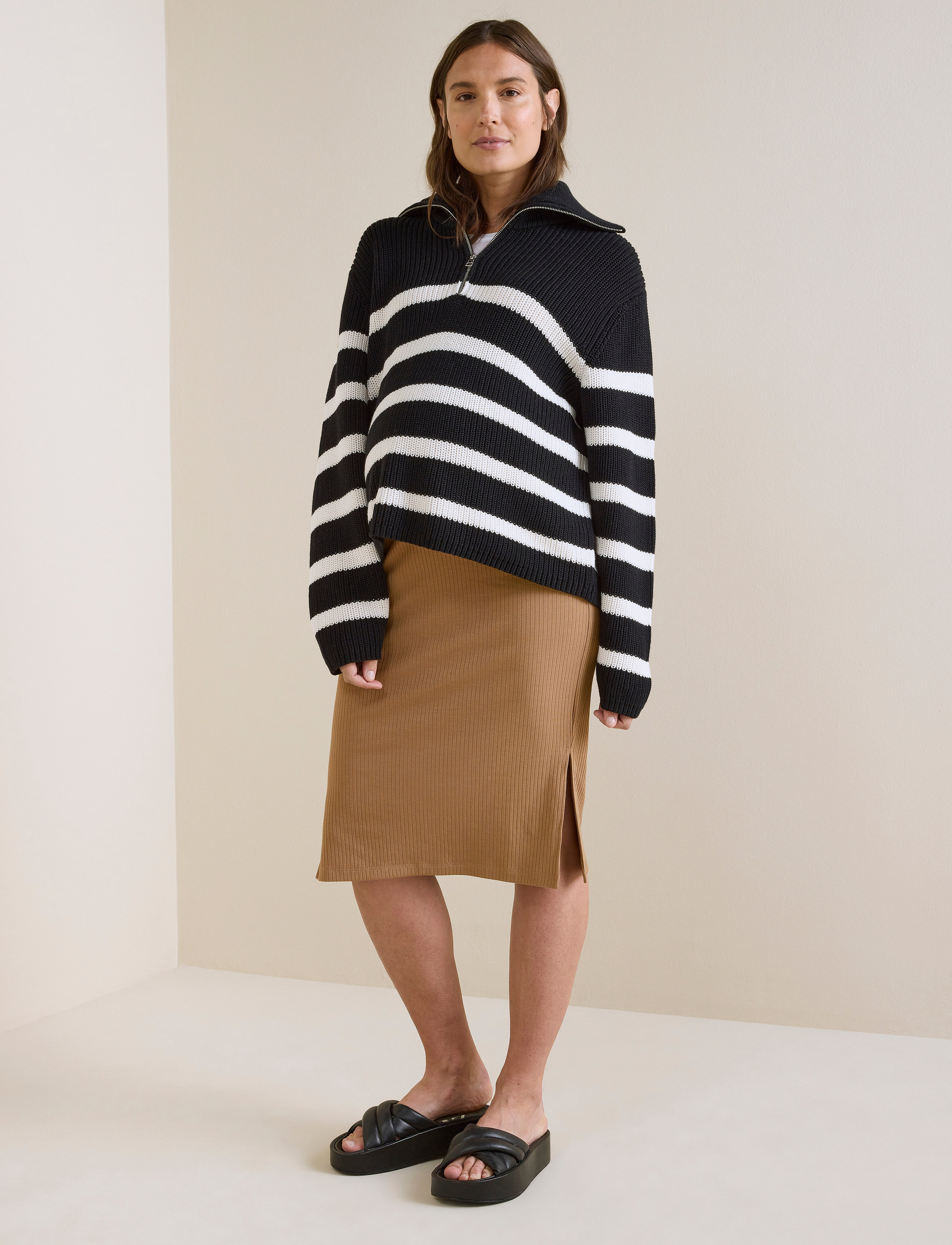 Lindex Skirt Mom Linda Rib midikjolar dam – bild 6