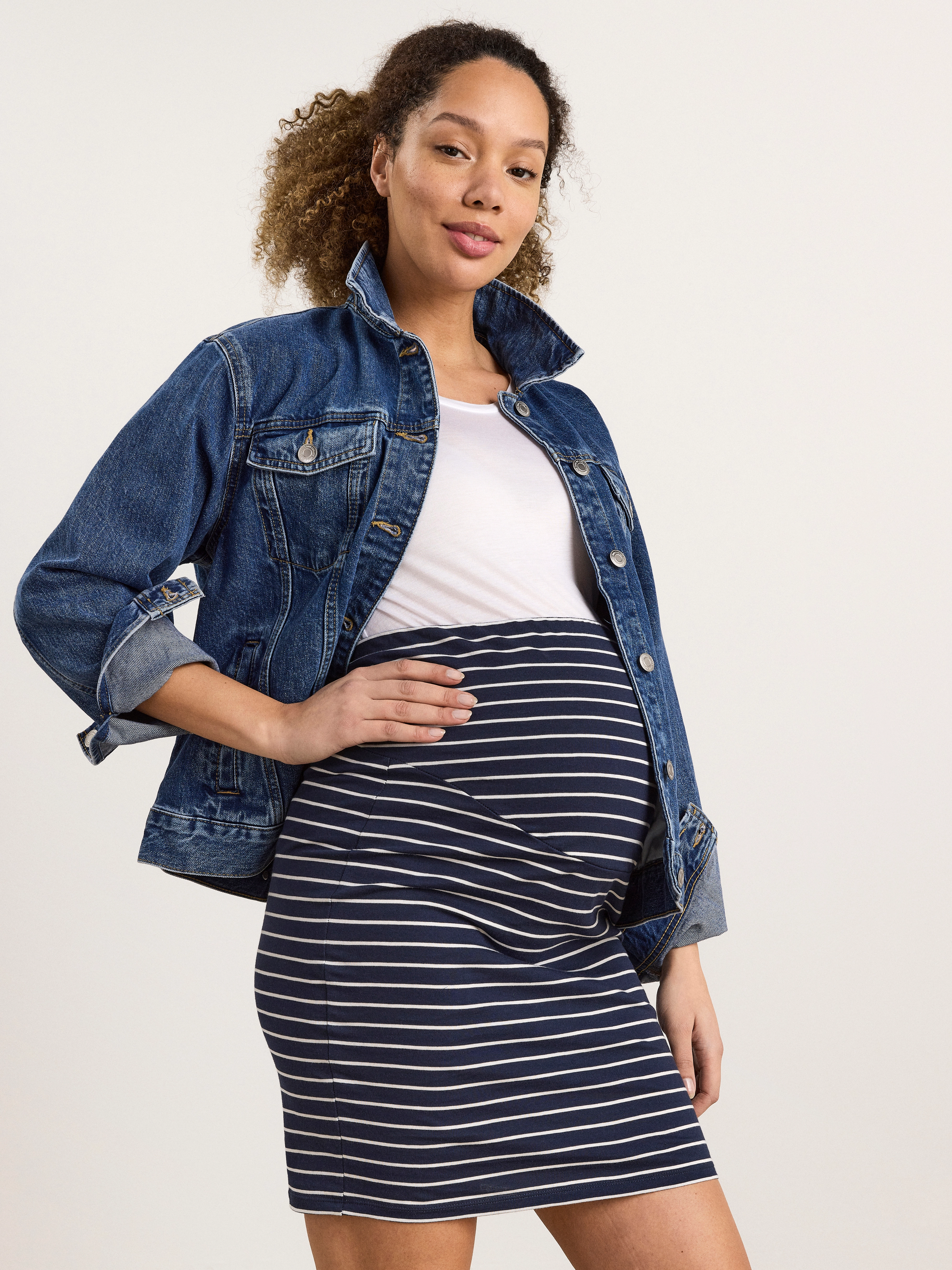 Lindex - Skirt MOM Linnea striped - püksid - blue - 5