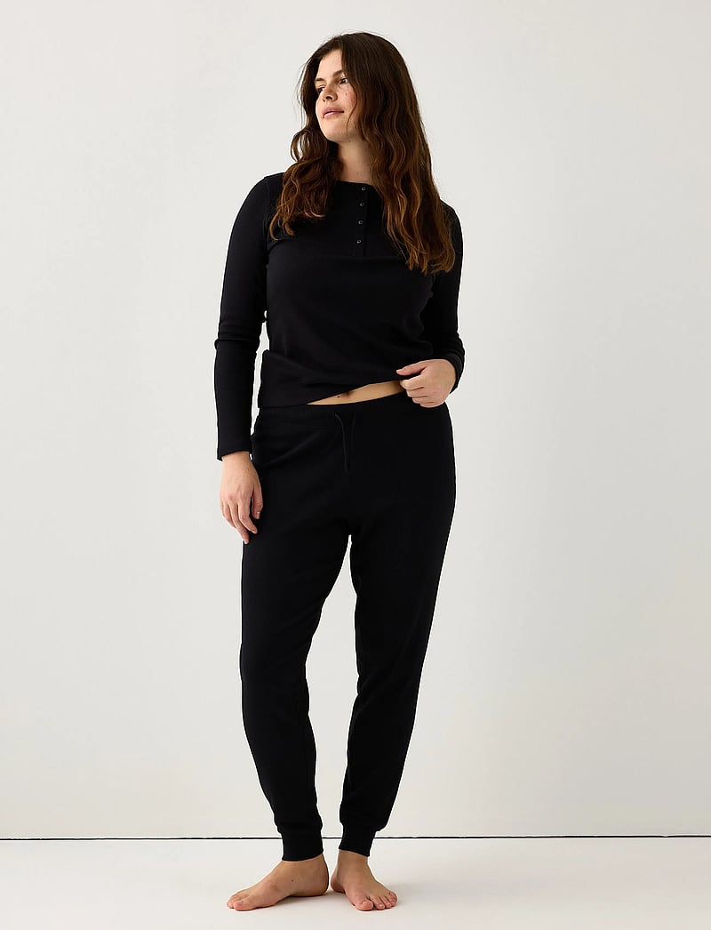 Lindex - Pyjama trousers - pyjamahousut - black - 0