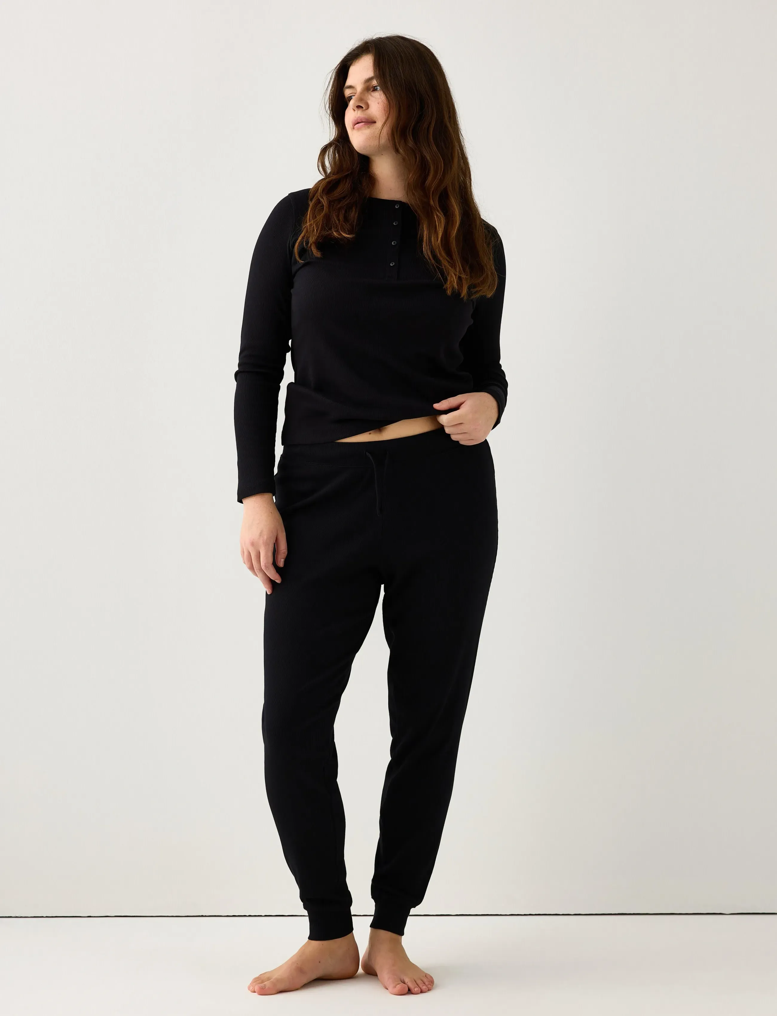 Lindex Pyjama trousers - Kodu- ja ööriided - BLACK / black