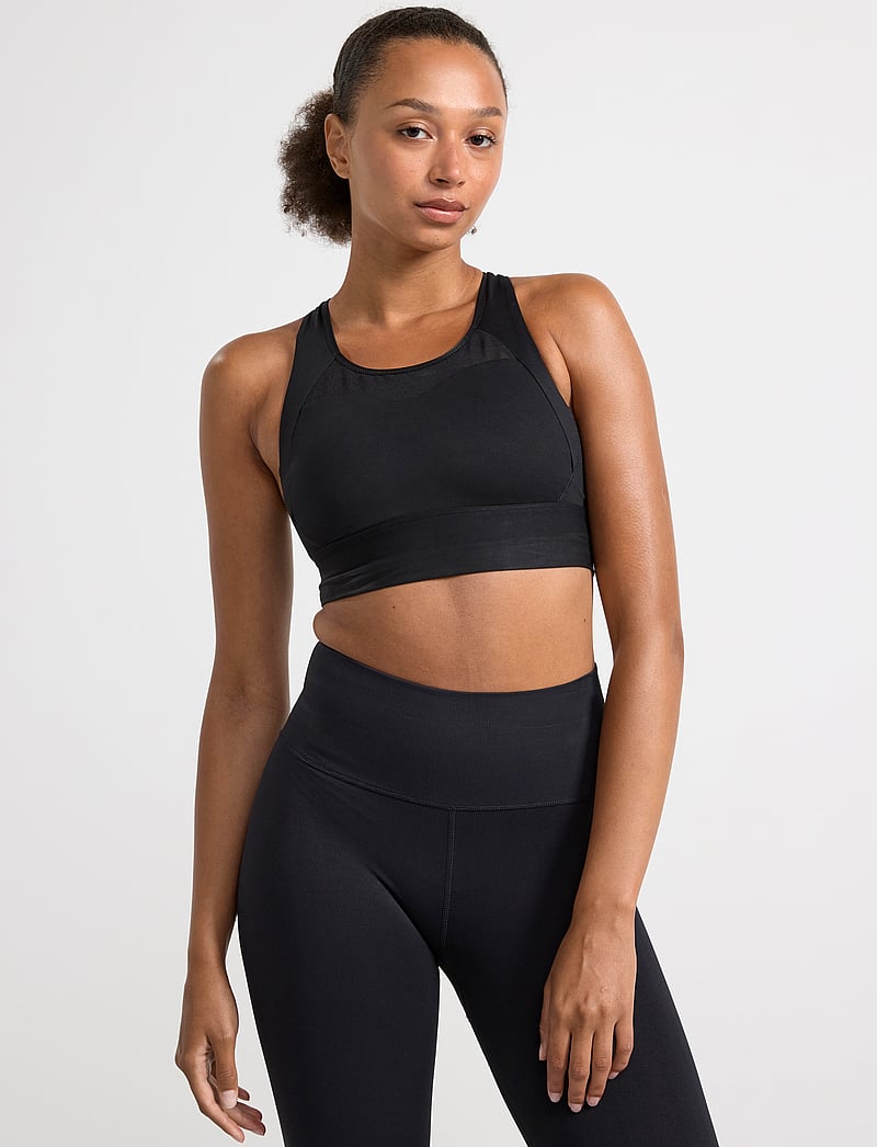 Lindex - Sport Bra Melanie Mesh - medium support - black - 0