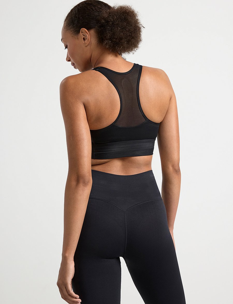 Lindex - Sport Bra Melanie Mesh - keskmine toestus - black - 3