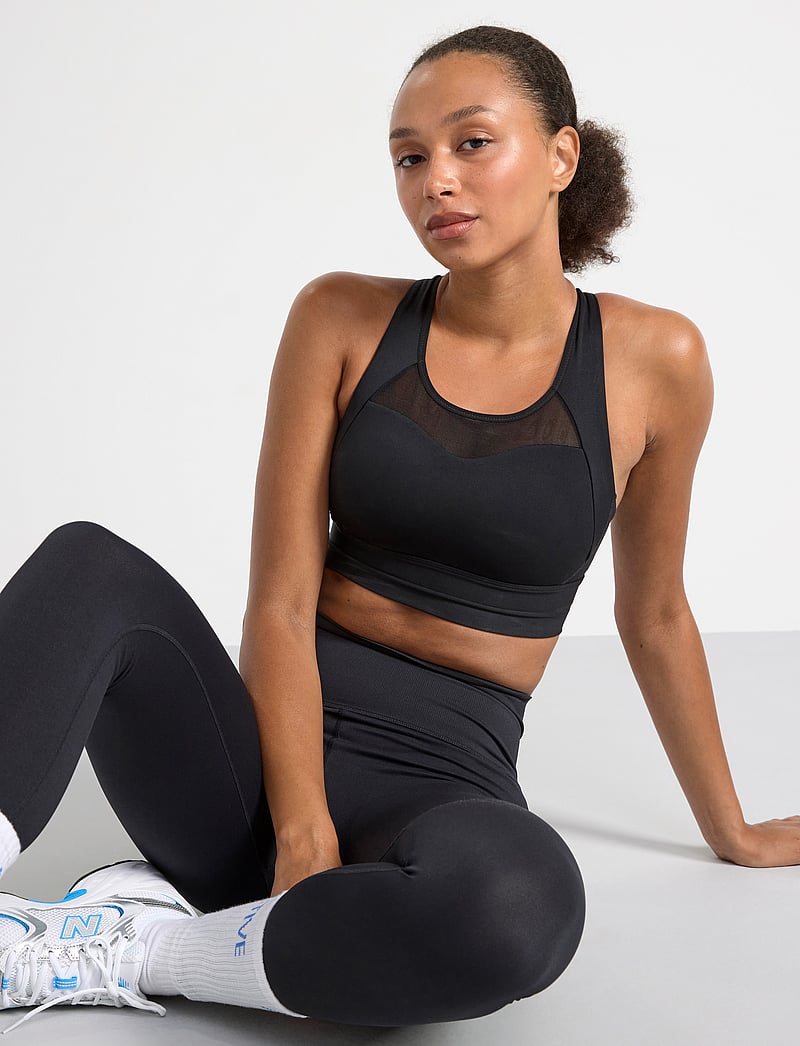 Lindex - Sport Bra Melanie Mesh - medium support - black - 4