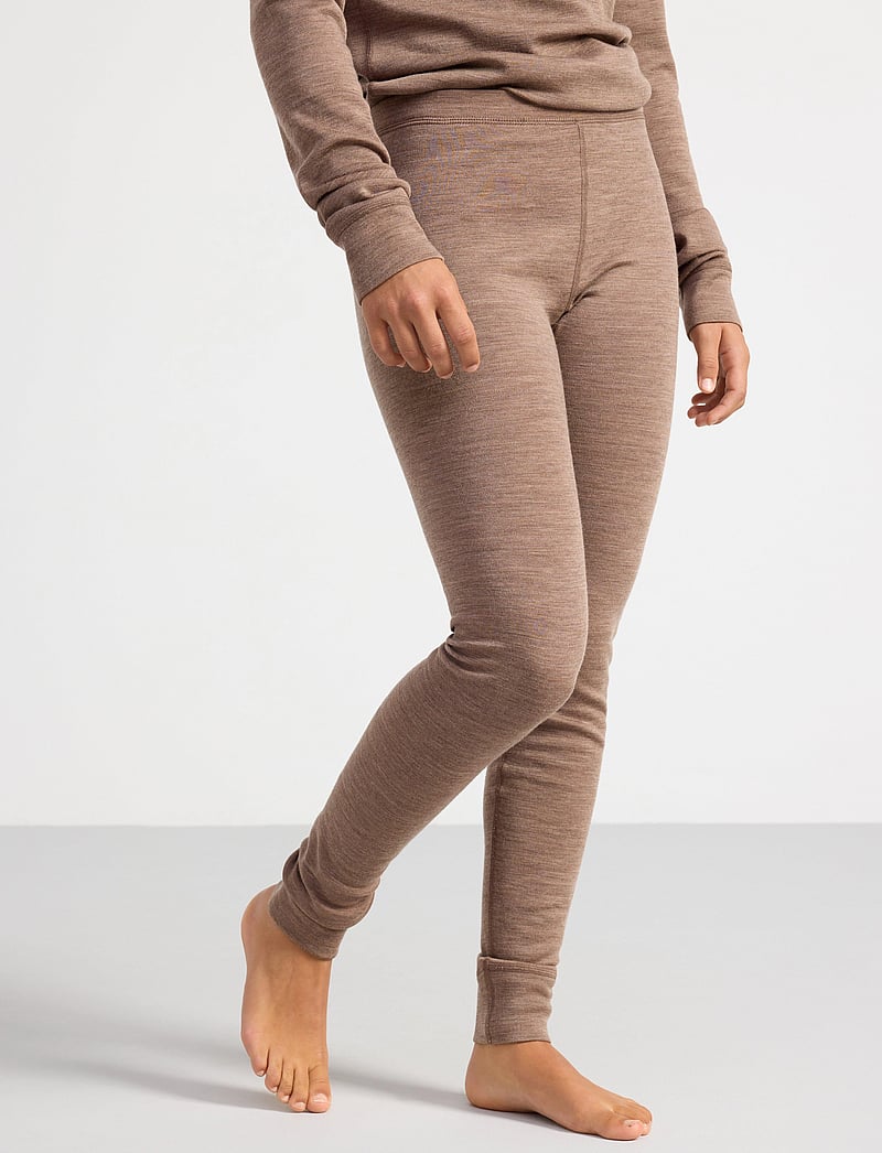 Lindex - Long johns merino uni big soli - termoleggings - brown melange - 0
