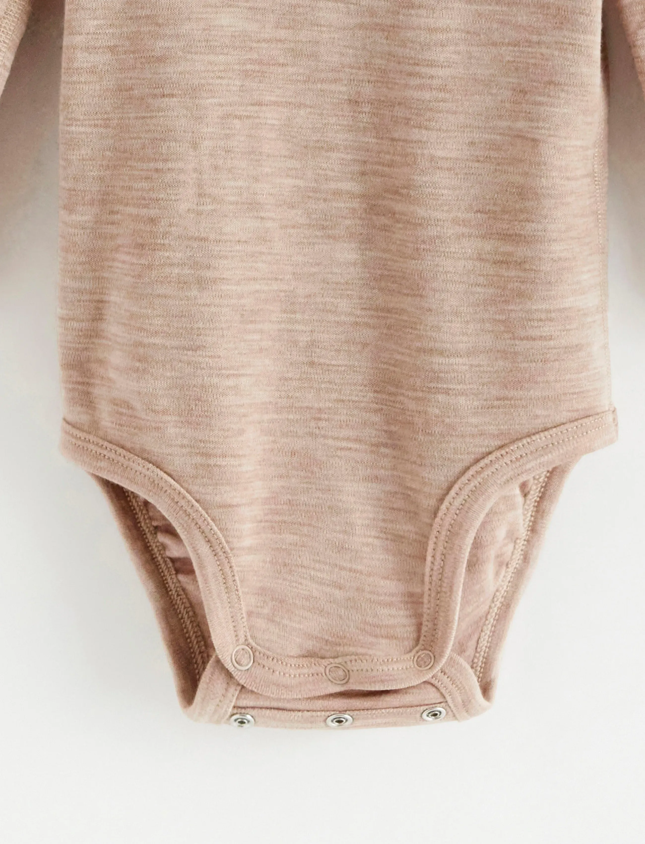 Lindex - Long sleeve merino wool bodysuit - Üleriided - light beige melange - 4