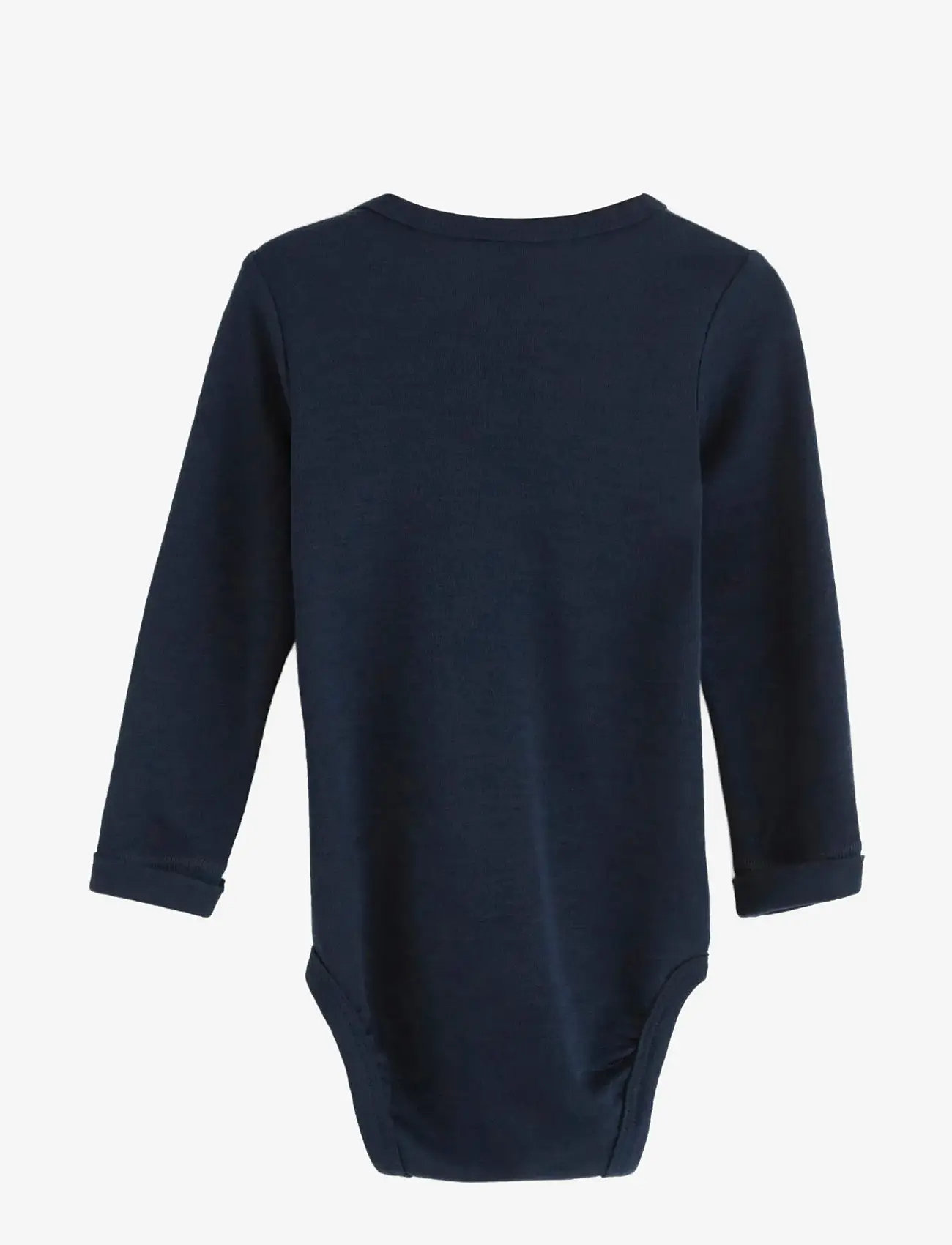 Lindex - Long sleeve merino wool bodysuit - langärmelige bodys - navy - 1