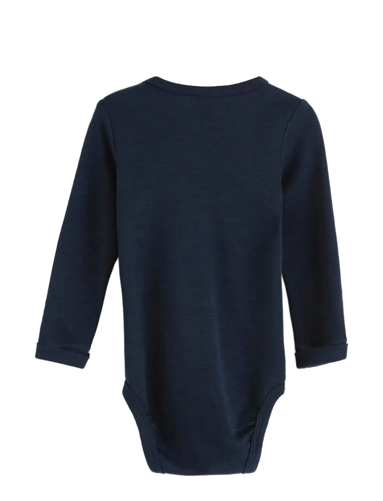 Lindex - Long sleeve merino wool bodysuit - långärmade bodies - navy - 1