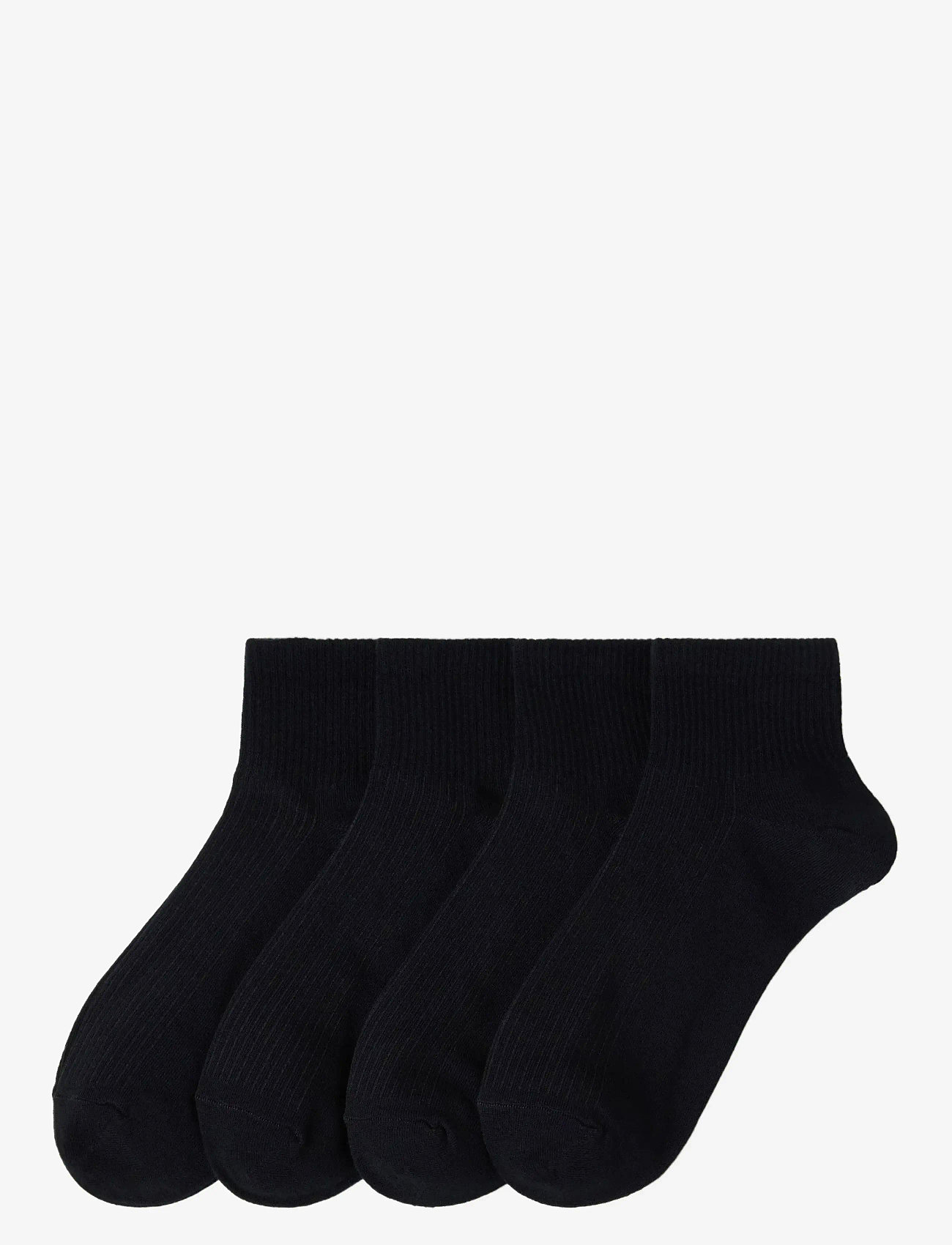 Lindex - 4-pack high ankle socks - ankelstrumpor - black - 1