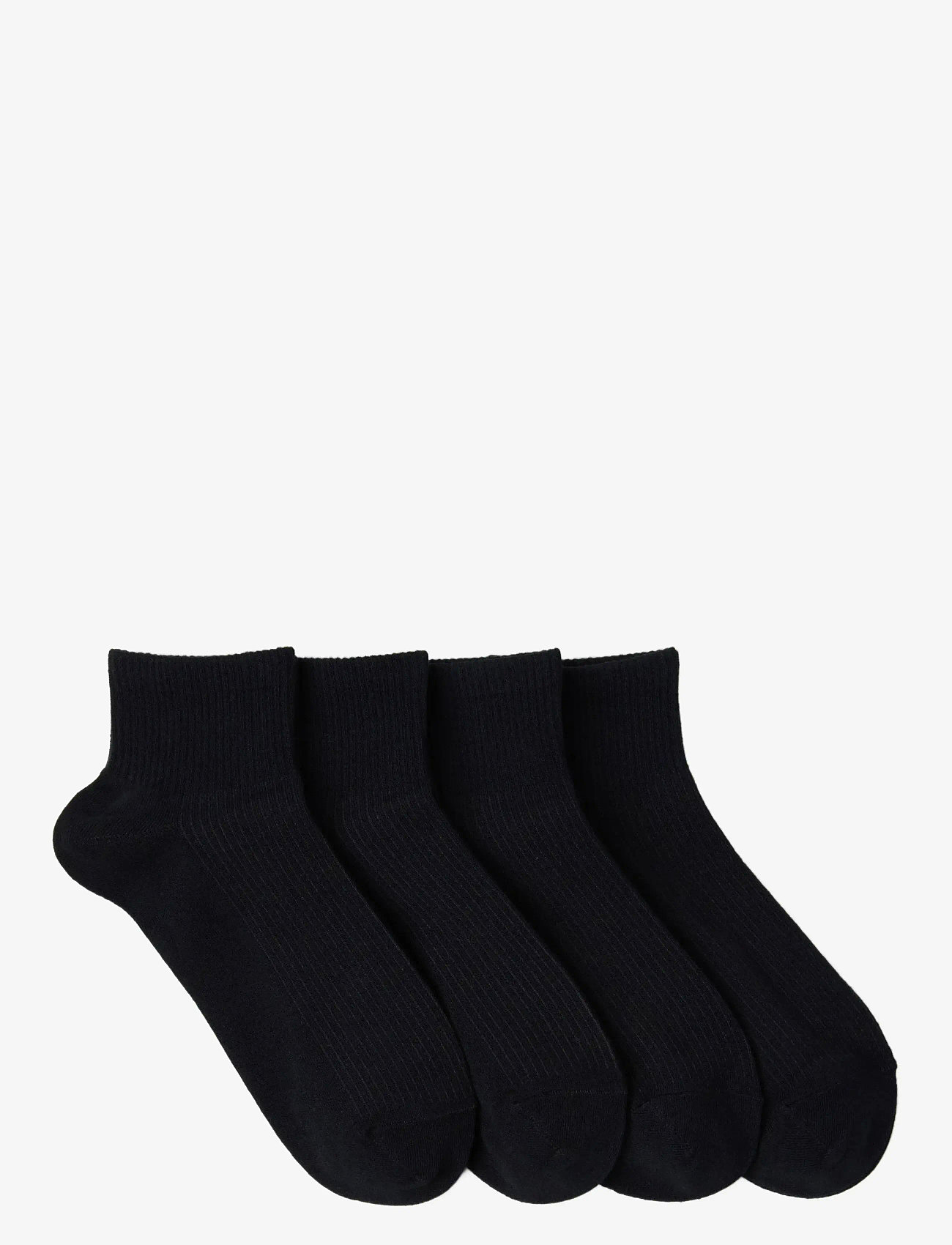 Lindex - 4-pack high ankle socks - ankelstrumpor - black - 2